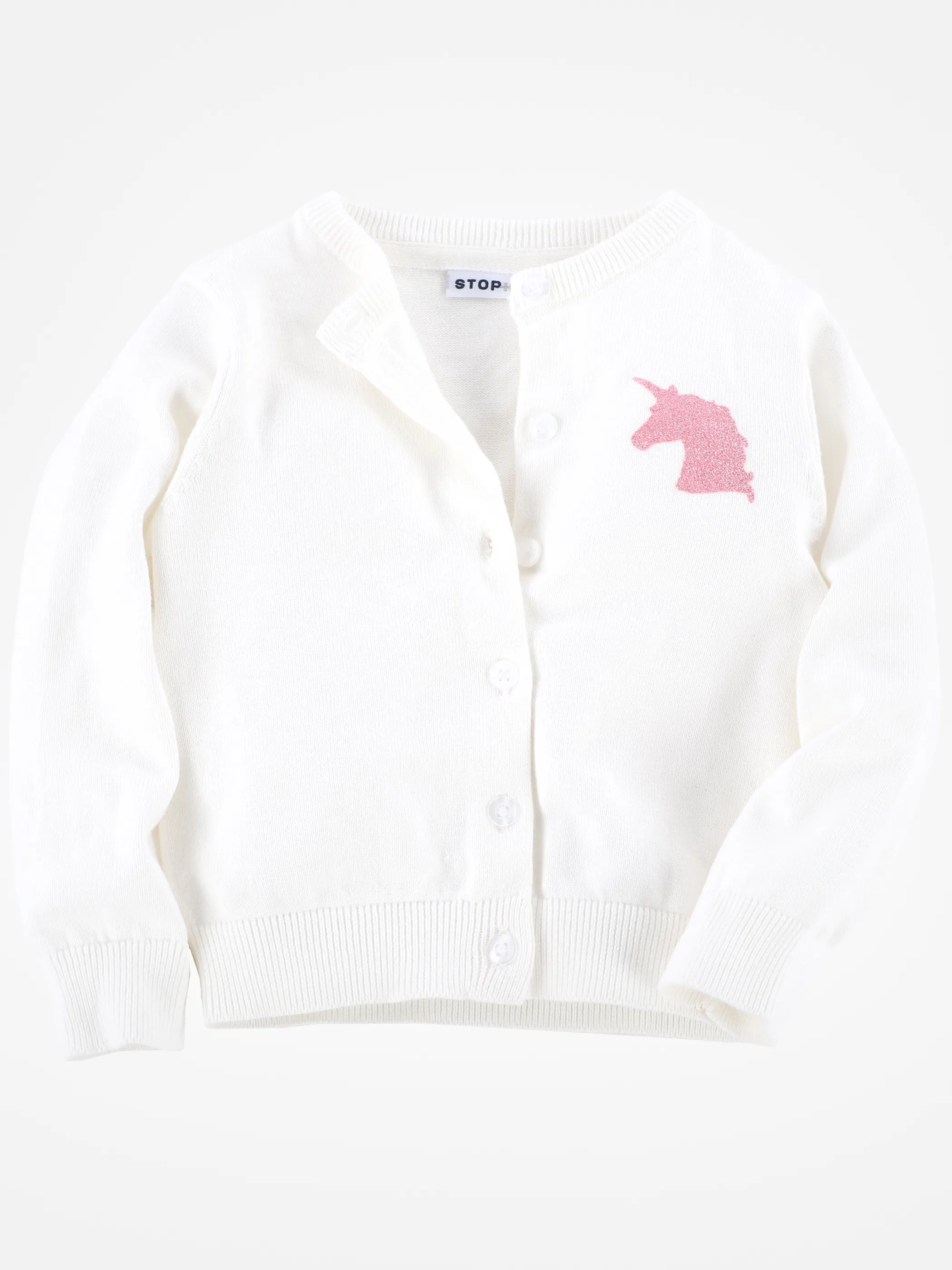 Stop + Go KM Cardigan mit Applikationen in weiß Weiß 890051 WEIß 1