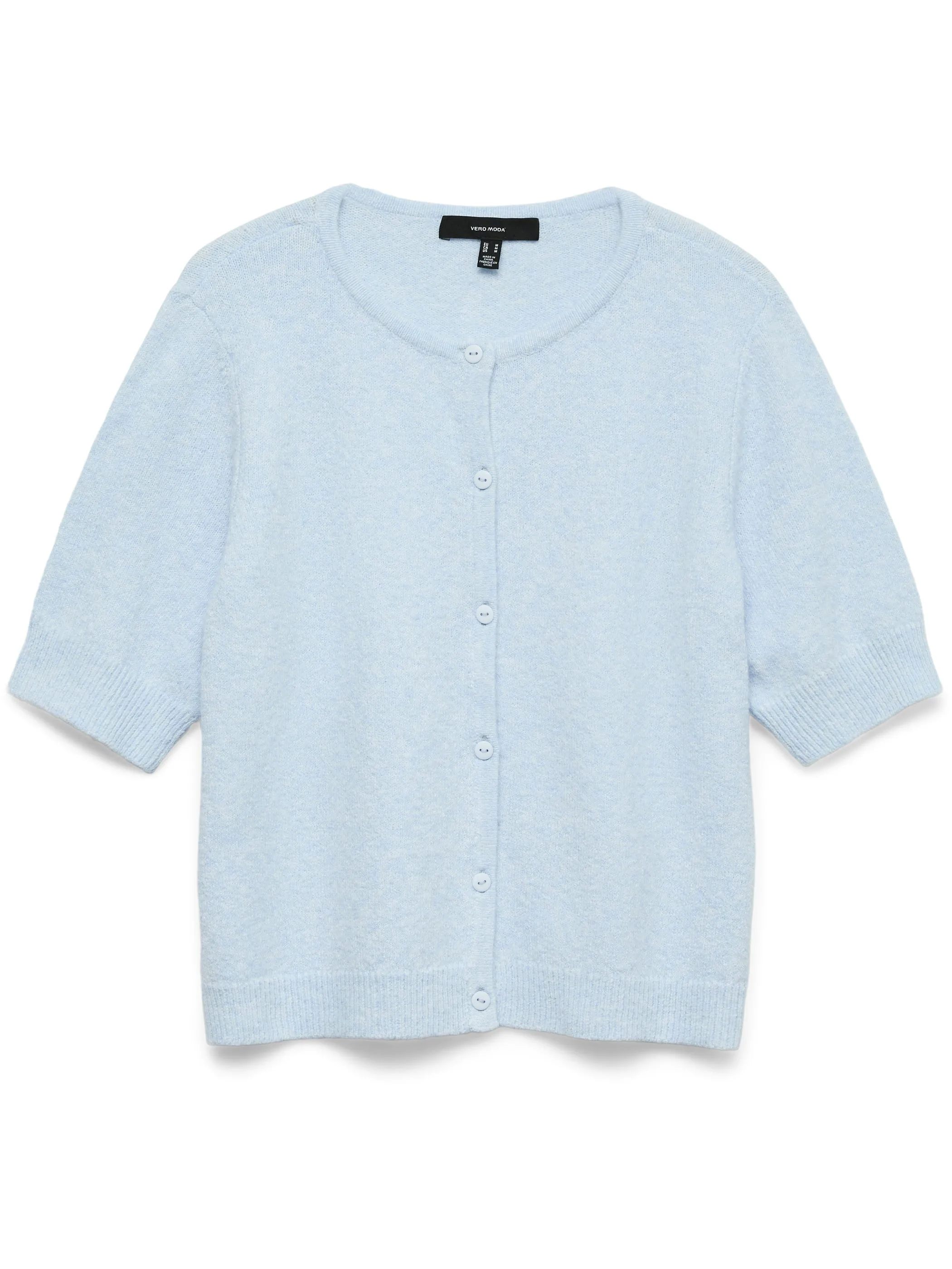 Vero Moda 10345011 VMDOFFY 2/4 O-NECK BU Blau 922155 181684001 1