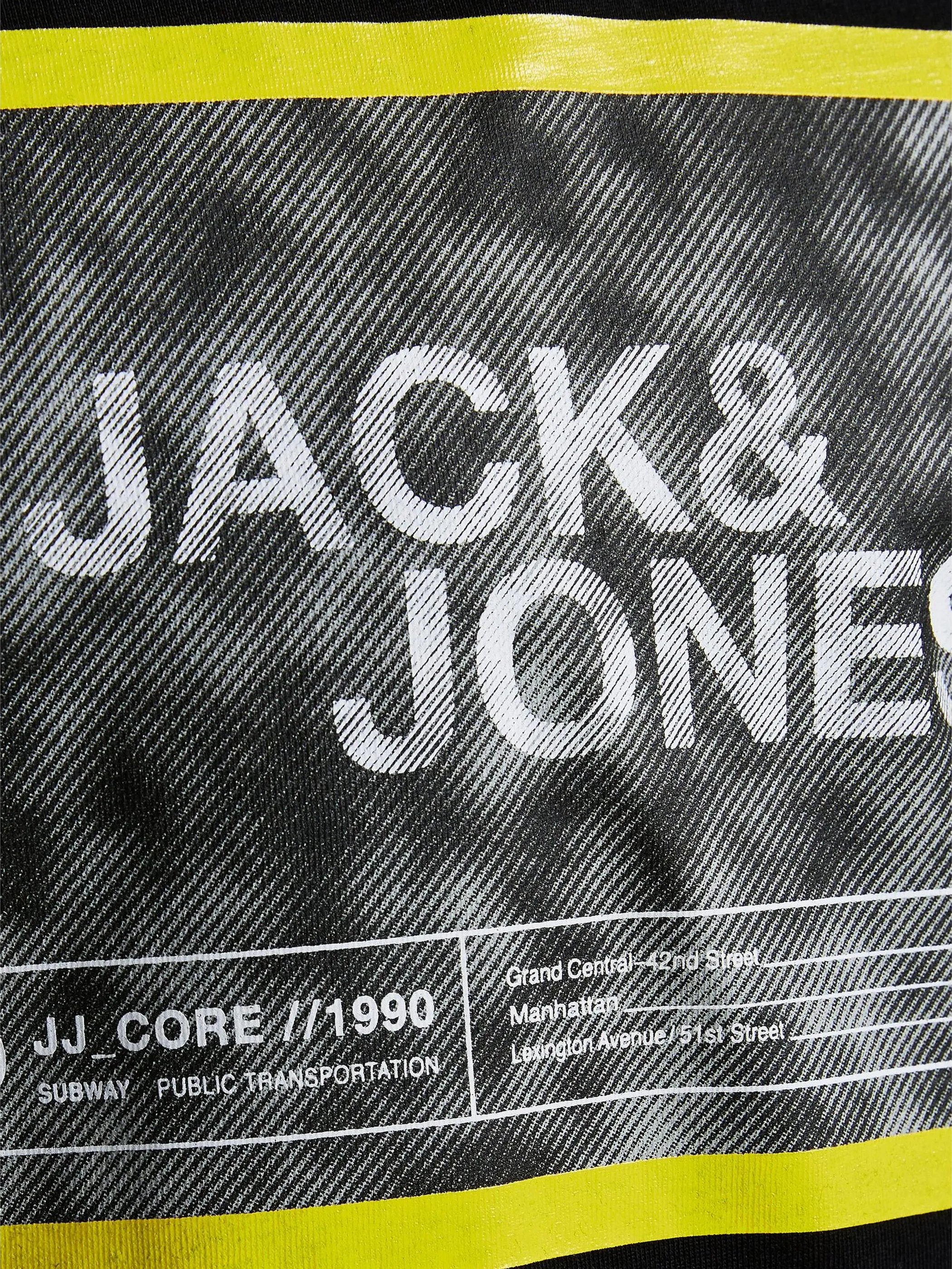 Jack&Jones Junior 12188420 JCOFIKES TEE SS CREW Schwarz 852255 178012 2
