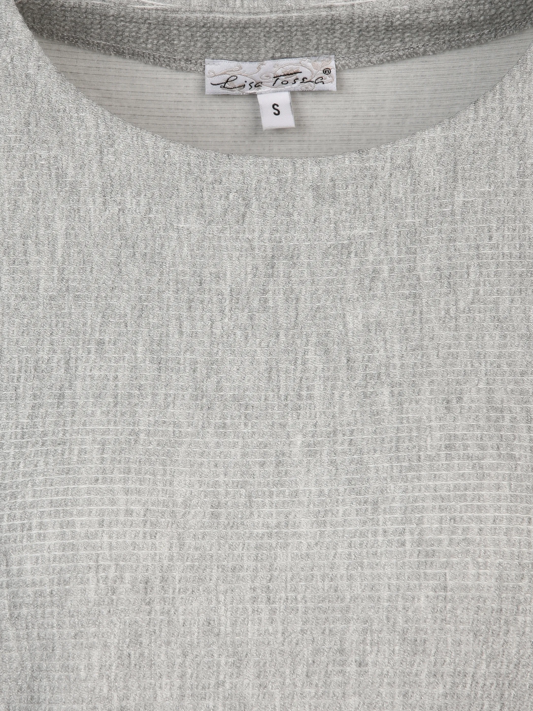 Lisa Tossa Da-Jacquard-Sweatshirt Rundhal Grau 849584 SILVER MEL 3 Lisa Tossa Da-Jacquard-Sweatshirt Rundhal Grau 849584 SILVER MEL 3