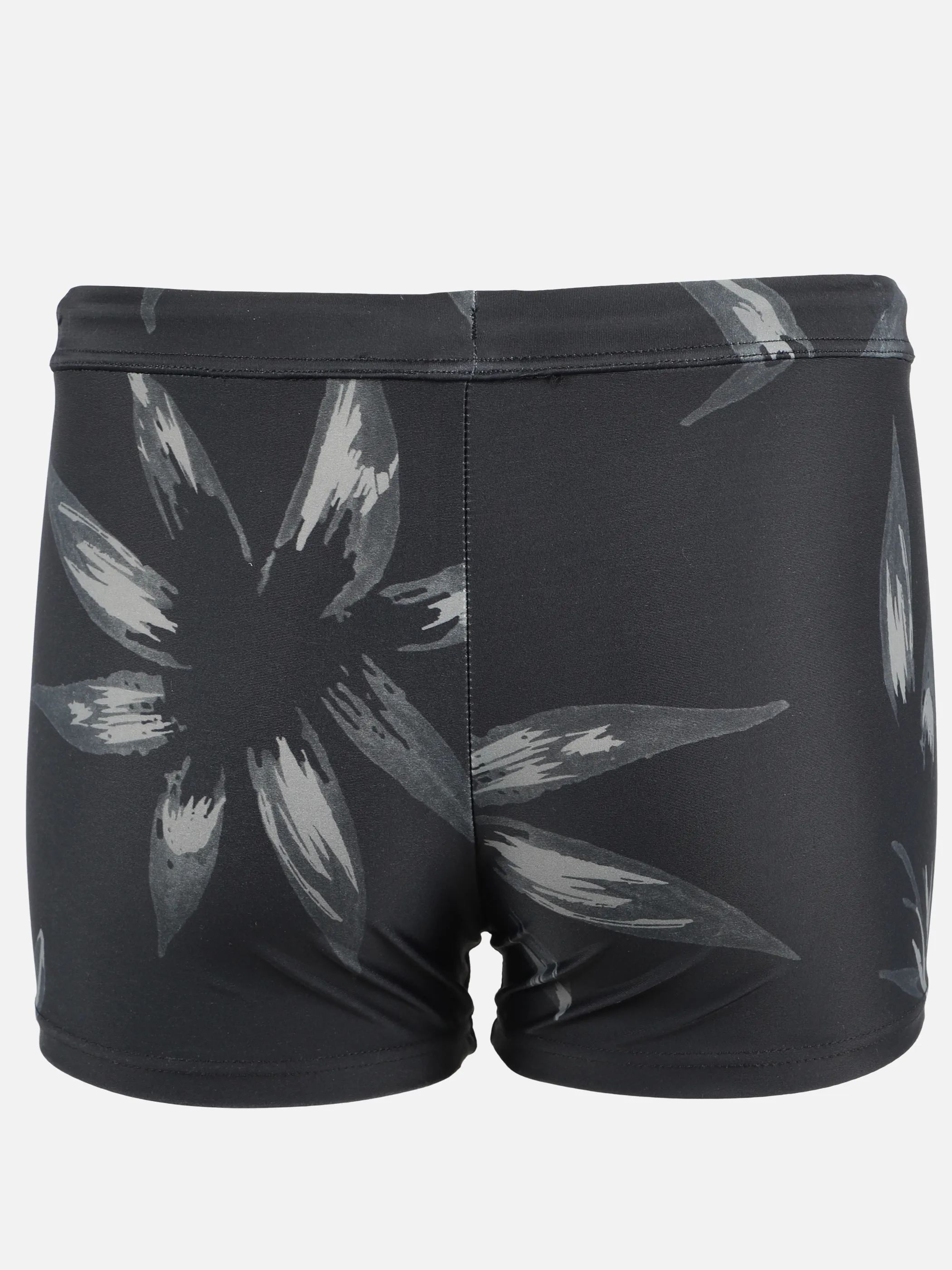 Grinario Sports TB-Badeshose, AOP black leaves Schwarz 922561 BLACK 2