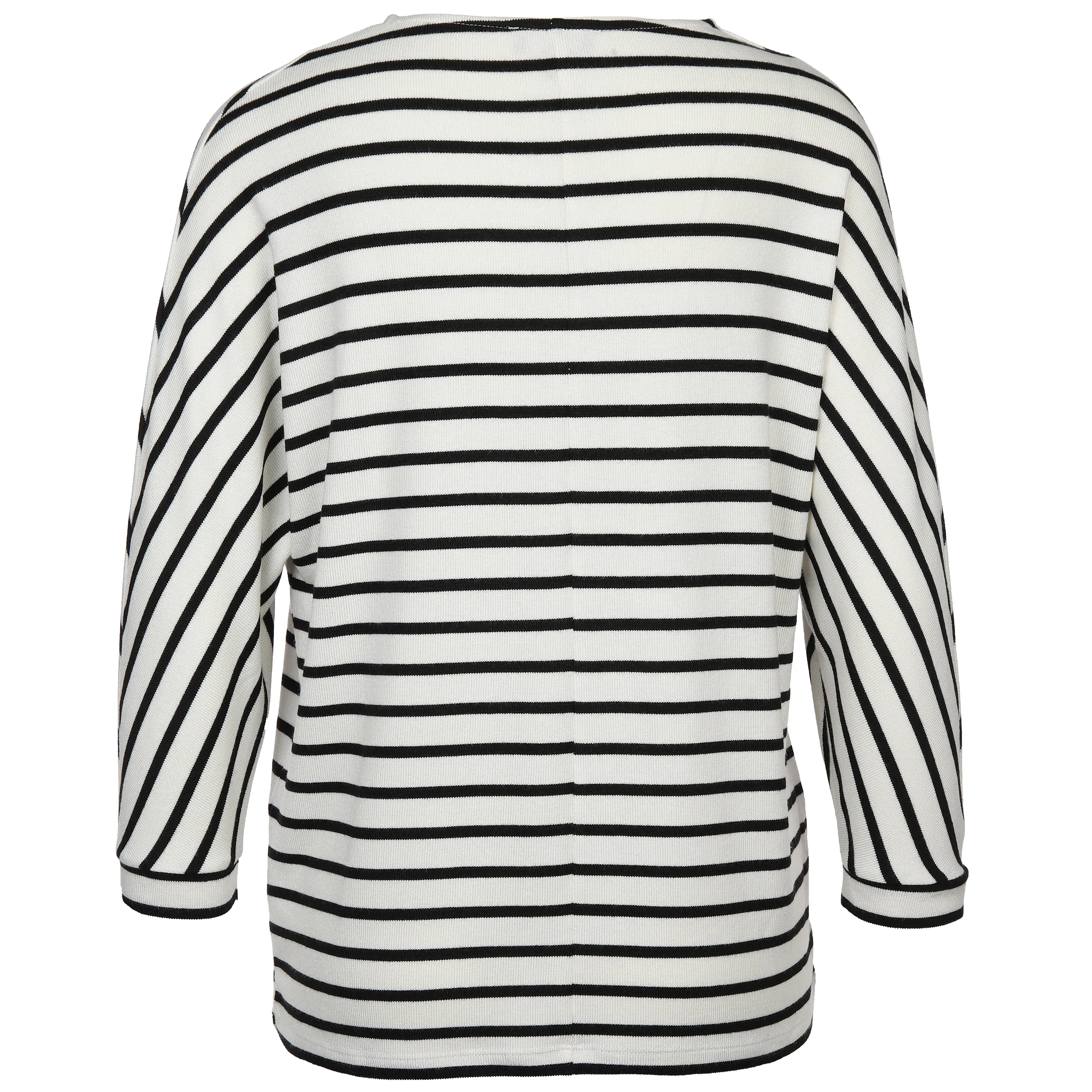 Sure Da-Fledermausshirt m. Ringel Weiß 880493 OFFWH/SCHW 2