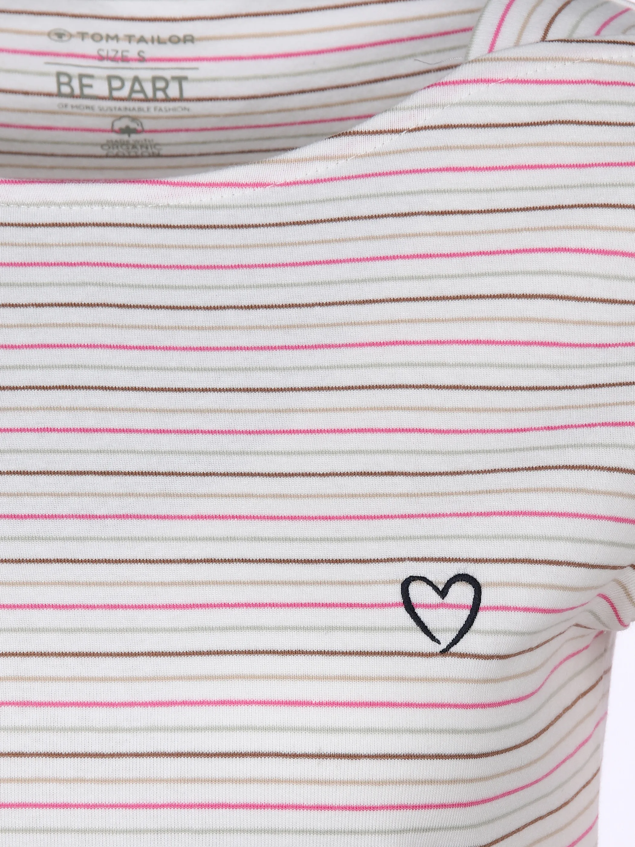 Tom Tailor 1040545 NOS T-shirt boat neck stripe Pink 890585 35715 3 Tom Tailor 1040545 NOS T-shirt boat neck stripe Pink 890585 35715 3