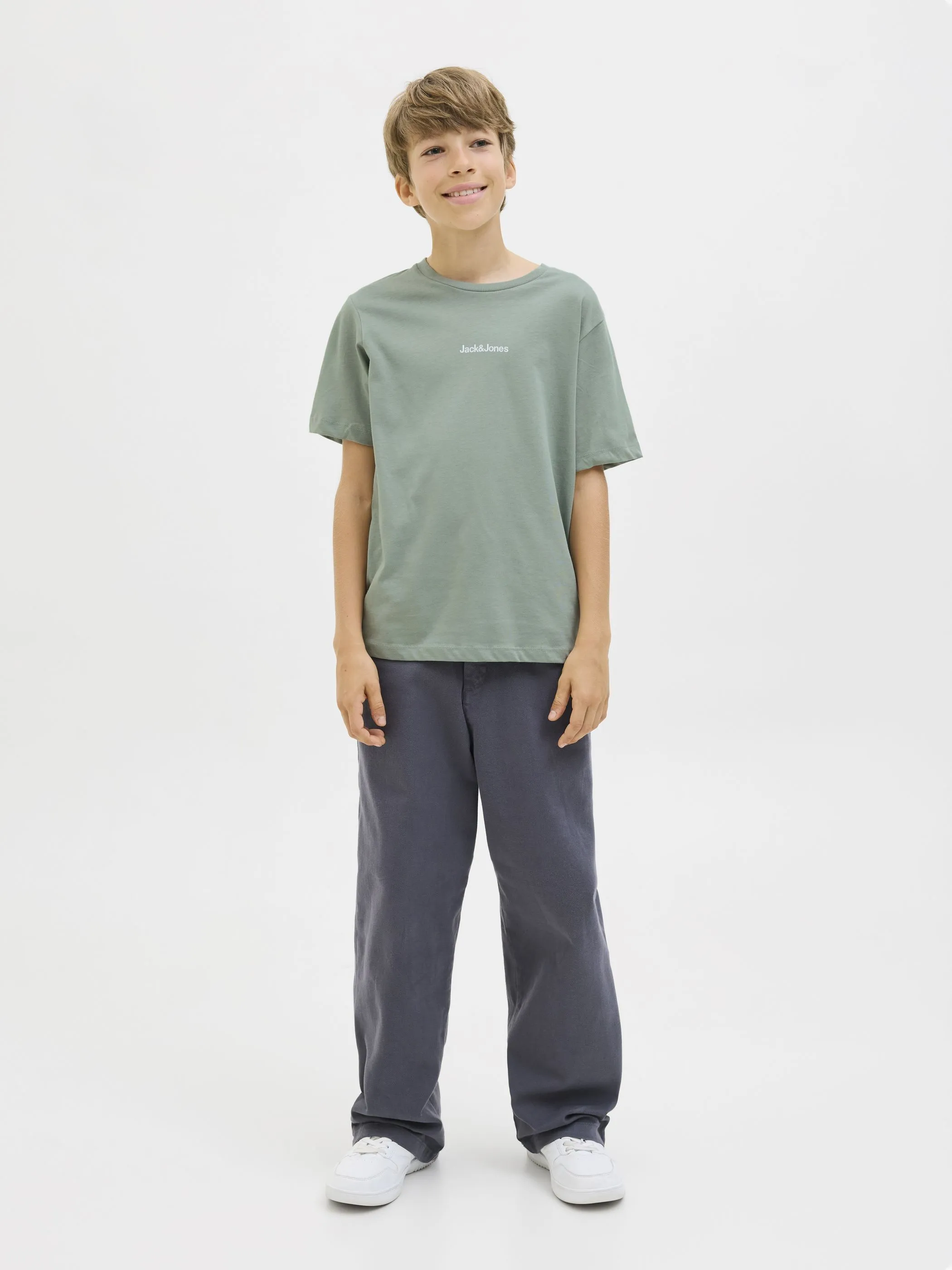 Jack&Jones Junior 12279668 JJMINE TEE SS CREW NE Grün 914247 176366 4