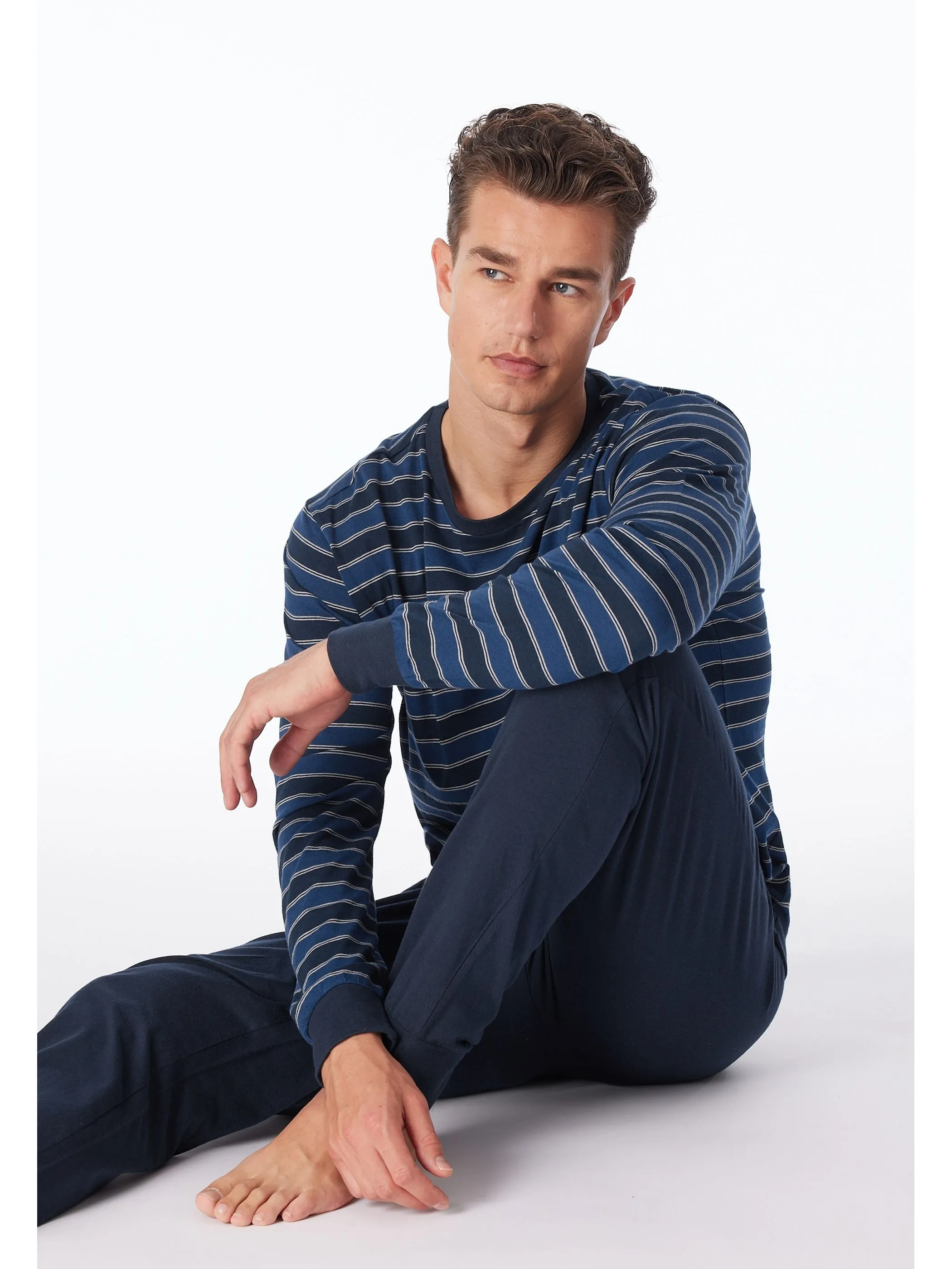 UNCOVER by Schiesser 181534 Schlafanzug lang Blau 913984 800 5