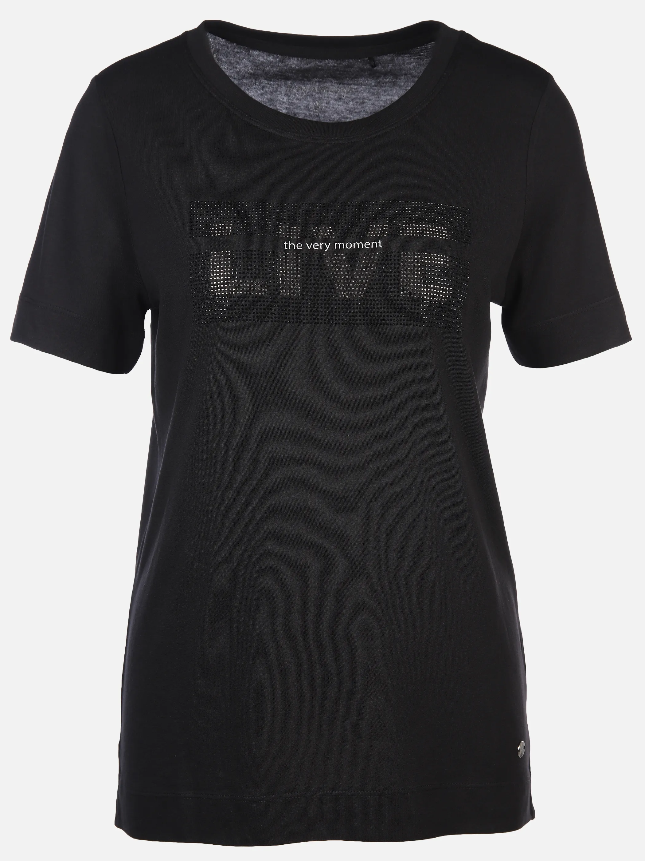 Sure Da-T-Shirt m. Strass u. Print Schwarz 890357 BLACK 1