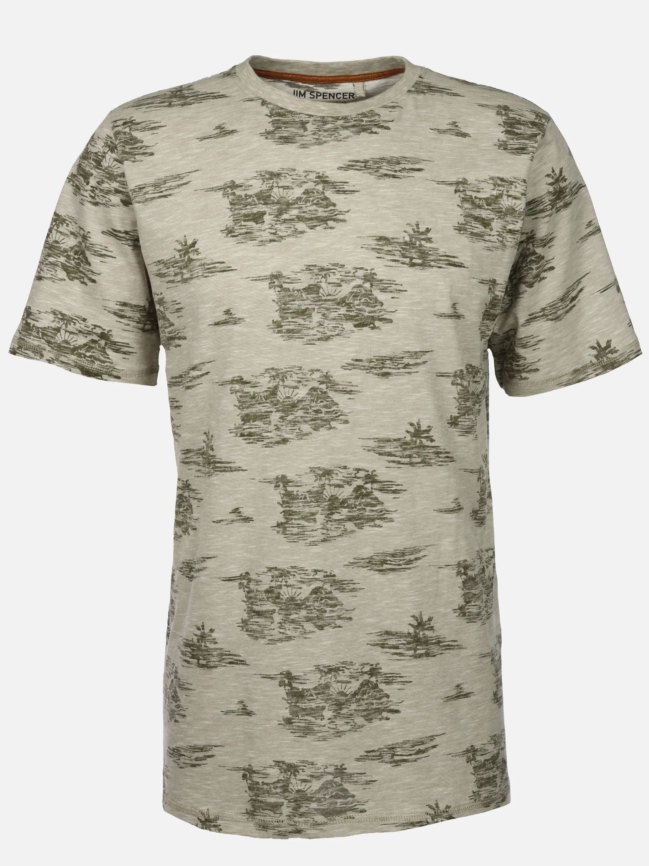 Jim Spencer He. T-Shirt 1/2 Arm grindle allover Grün 922467 LT. GREEN 1