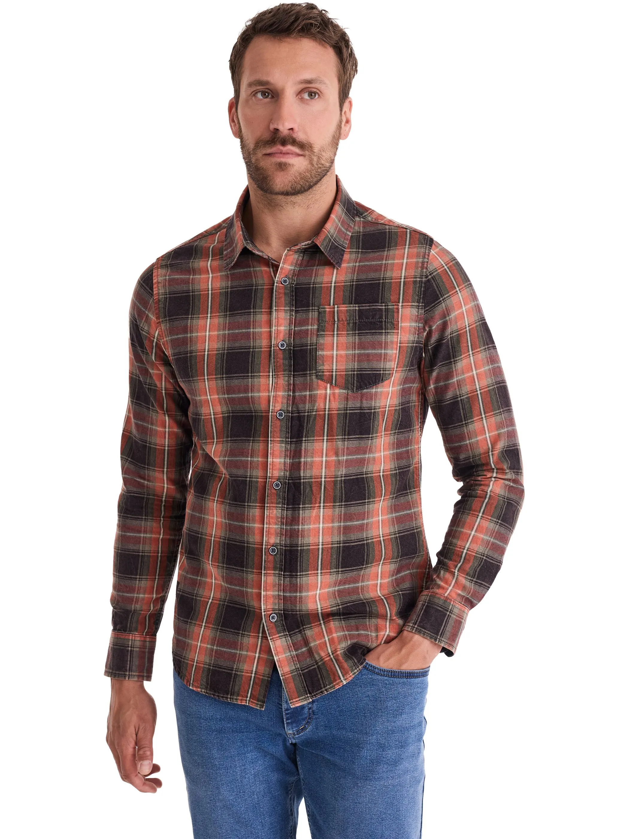 HERO by John Medoox 73106680009170 He. Bluse/Hemd, Rot 937261 9170 1