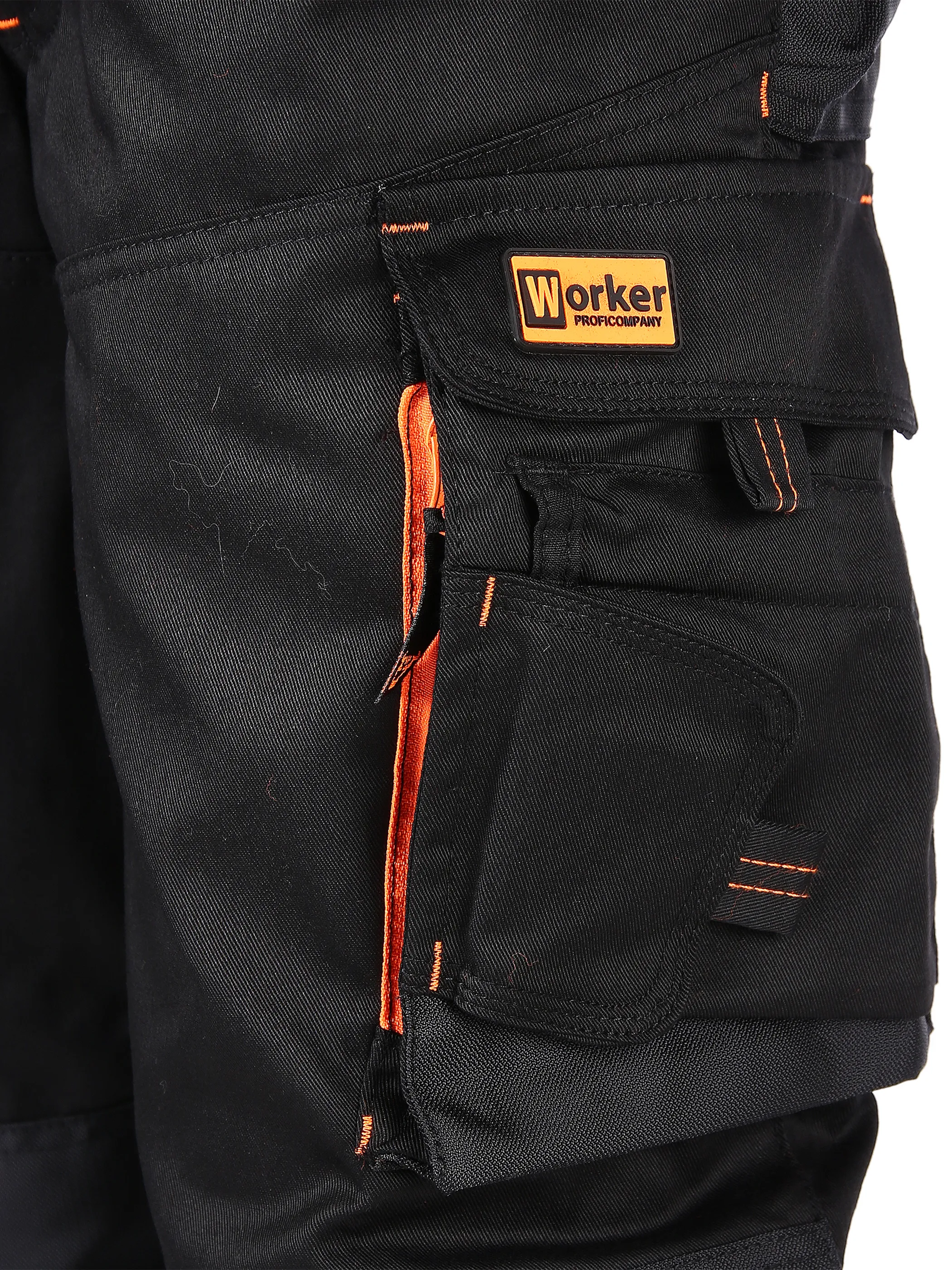 Worker He. Berufslatzhose Neon Schwarz 830234 BLACK/ORAN 3 Worker He. Berufslatzhose Neon Schwarz 830234 BLACK/ORAN 3