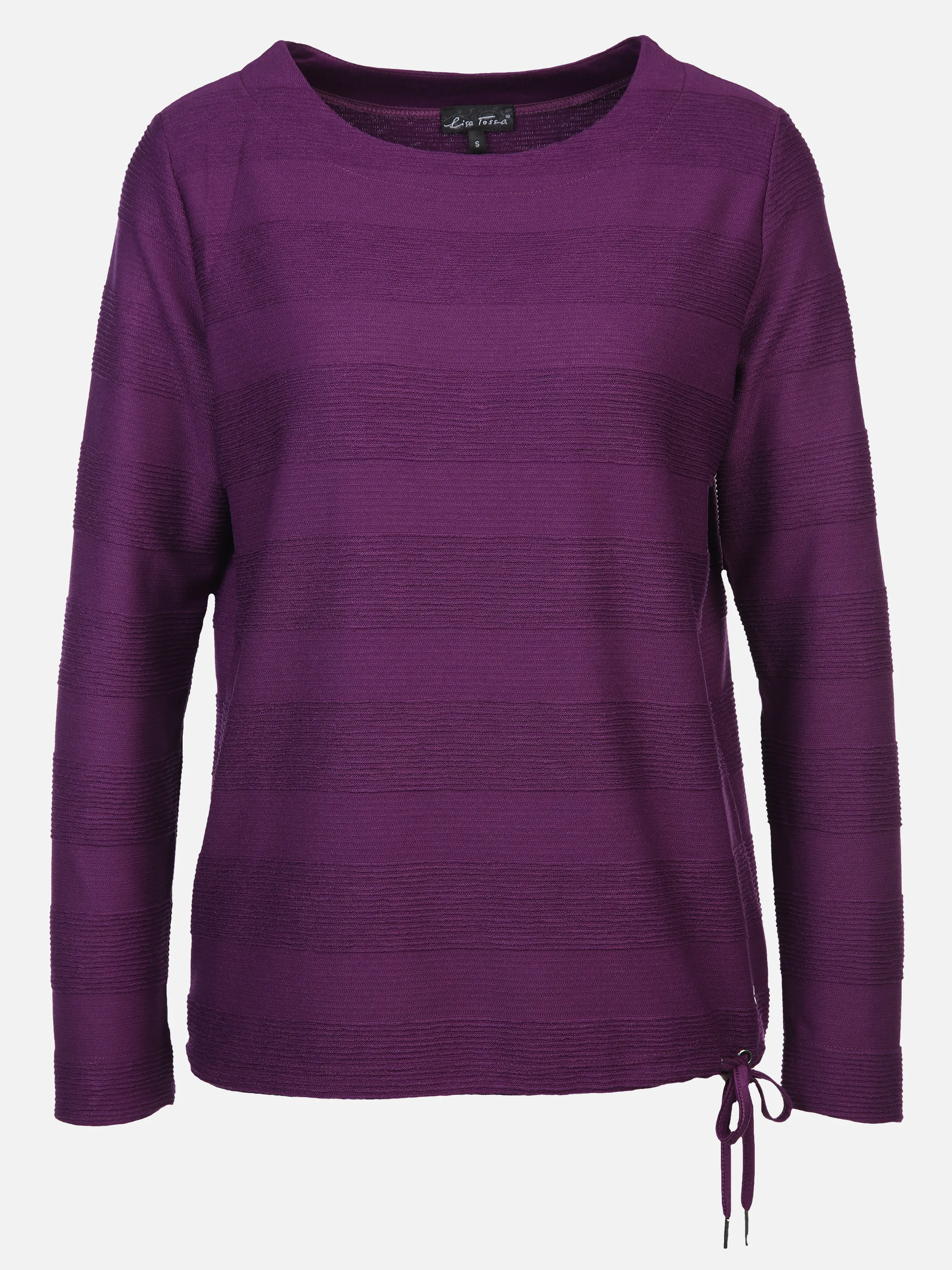 Lisa Tossa Da-Struktur-Ringel-Shirt Lila 897653 PFLAUME 1