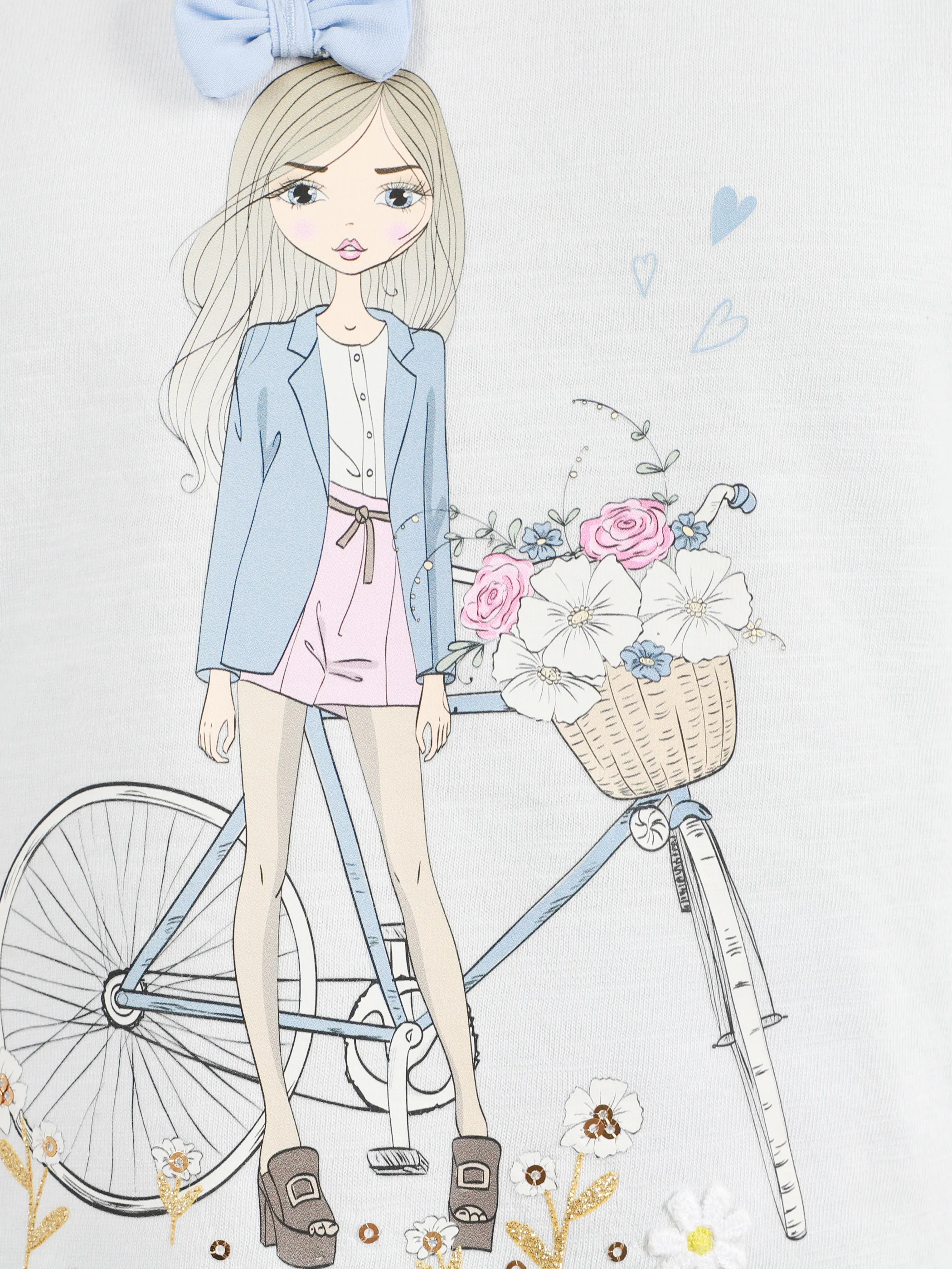 One Way MG T-Shirt mit Mädchen + Fahhrad FP in hellblau Blau 922346 HELLBLAU 3