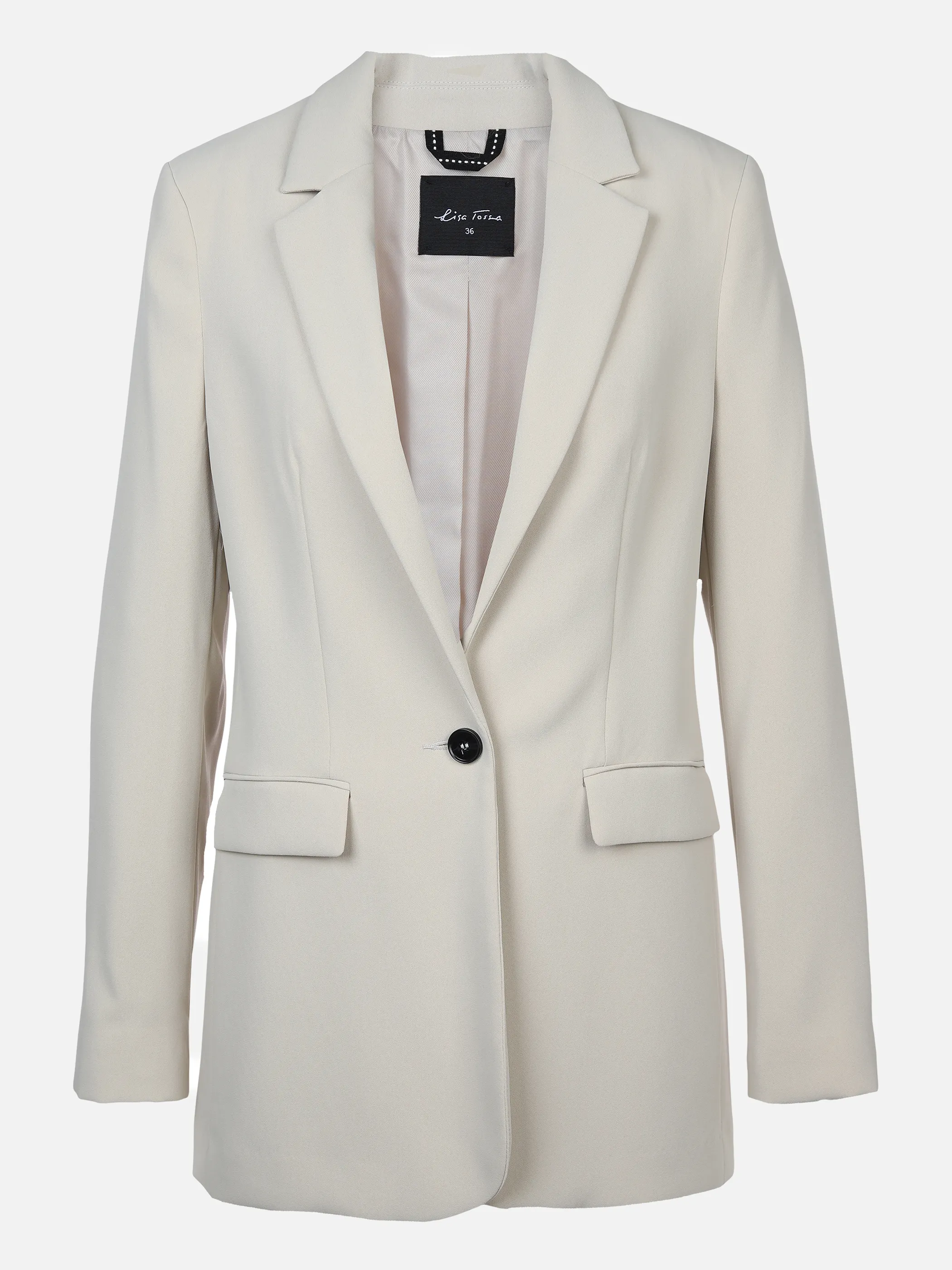 Lisa Tossa Da-Blazer in langer Form Beige 876278 SAND 1 Lisa Tossa Da-Blazer in langer Form Beige 876278 SAND 1