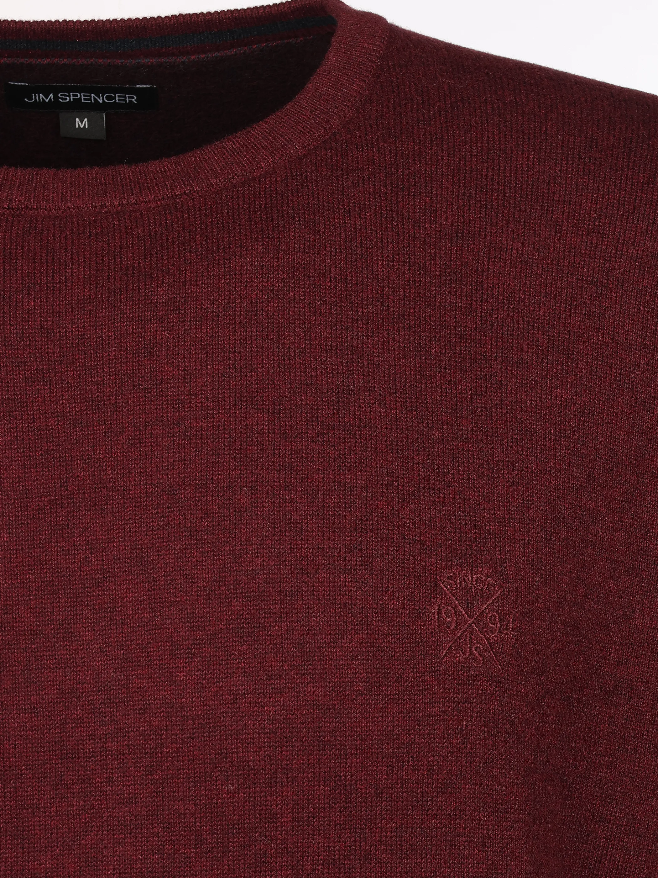 Jim Spencer He. Pullover basic Rot 930309 DRED MEL 3