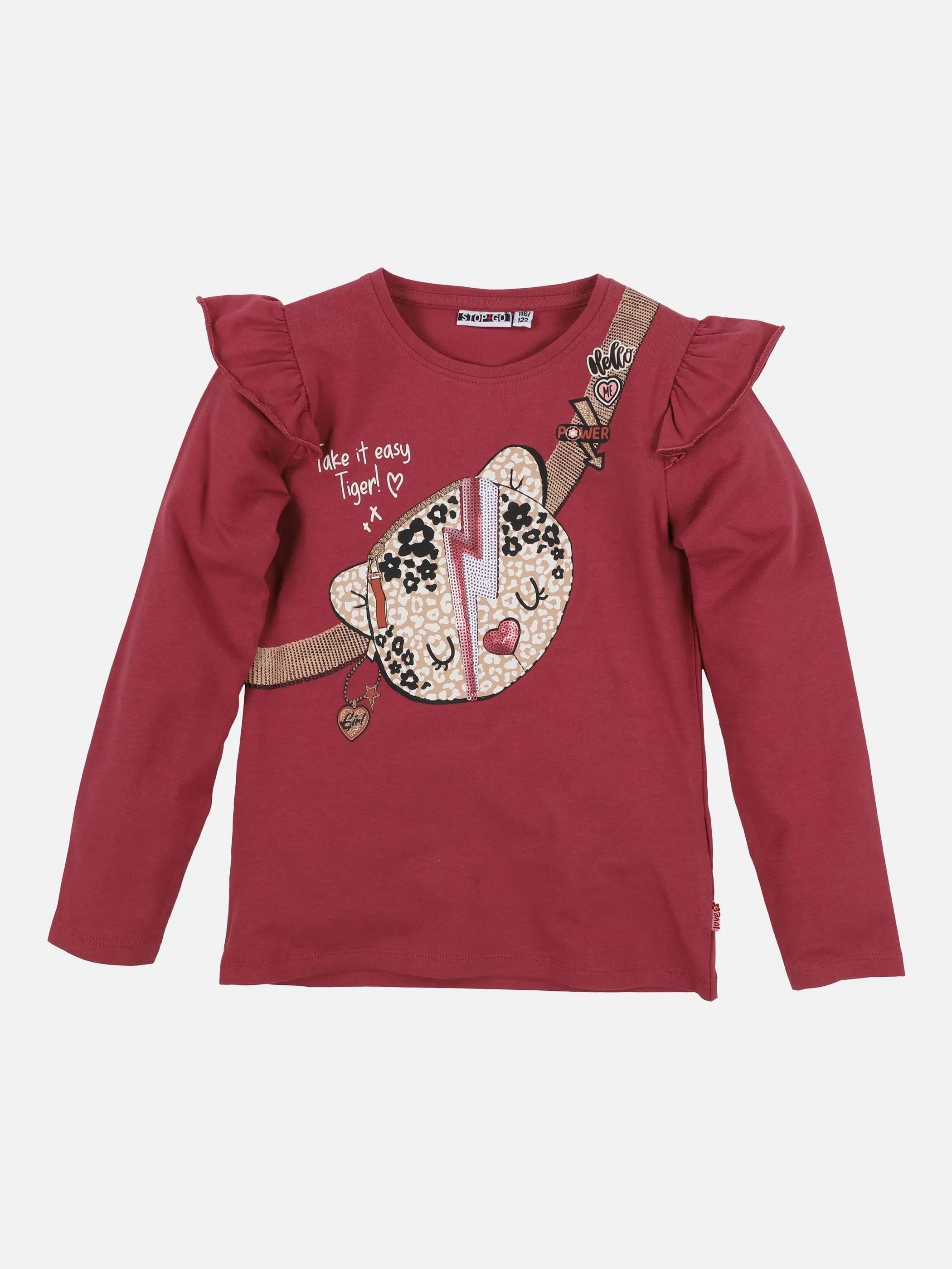 Stop + Go MG Longsleeeve Shirt in alt- Rot 868310 BORDEAUX 1