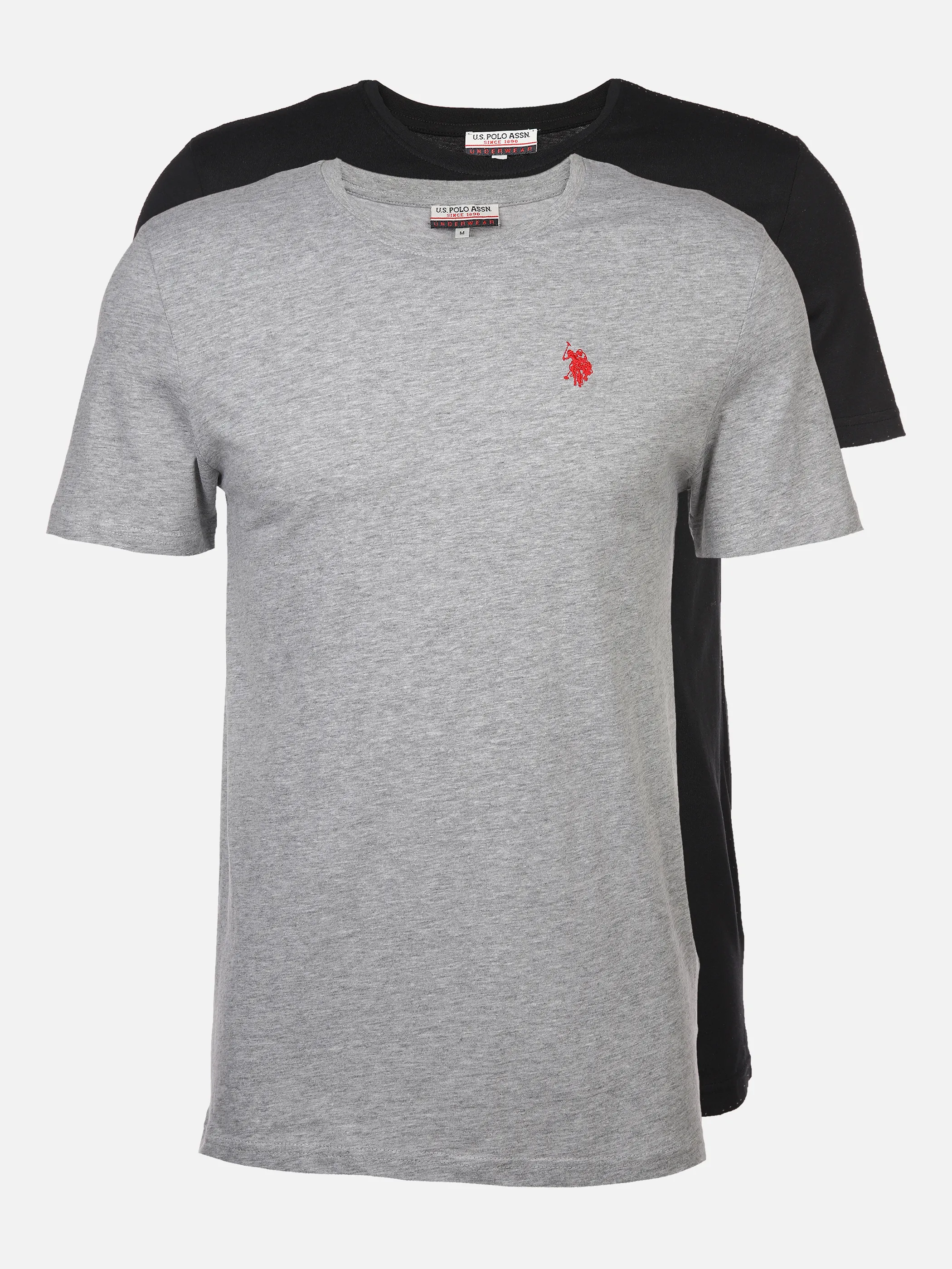 U.S. Polo Assn. He. T-Shirt 1/2 Arm 2er Pack Grau 881274 GRAU 1 U.S. Polo Assn. He. T-Shirt 1/2 Arm 2er Pack Grau 881274 GRAU 1