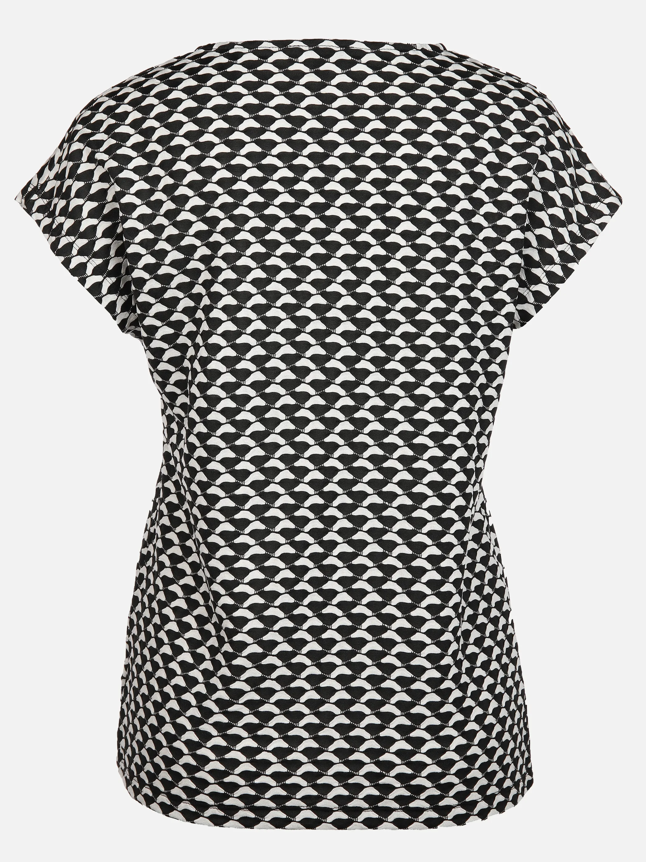 Lisa Tossa Da-Jacquard-Shirt Schwarz 893420 SCHW/OFFWH 2