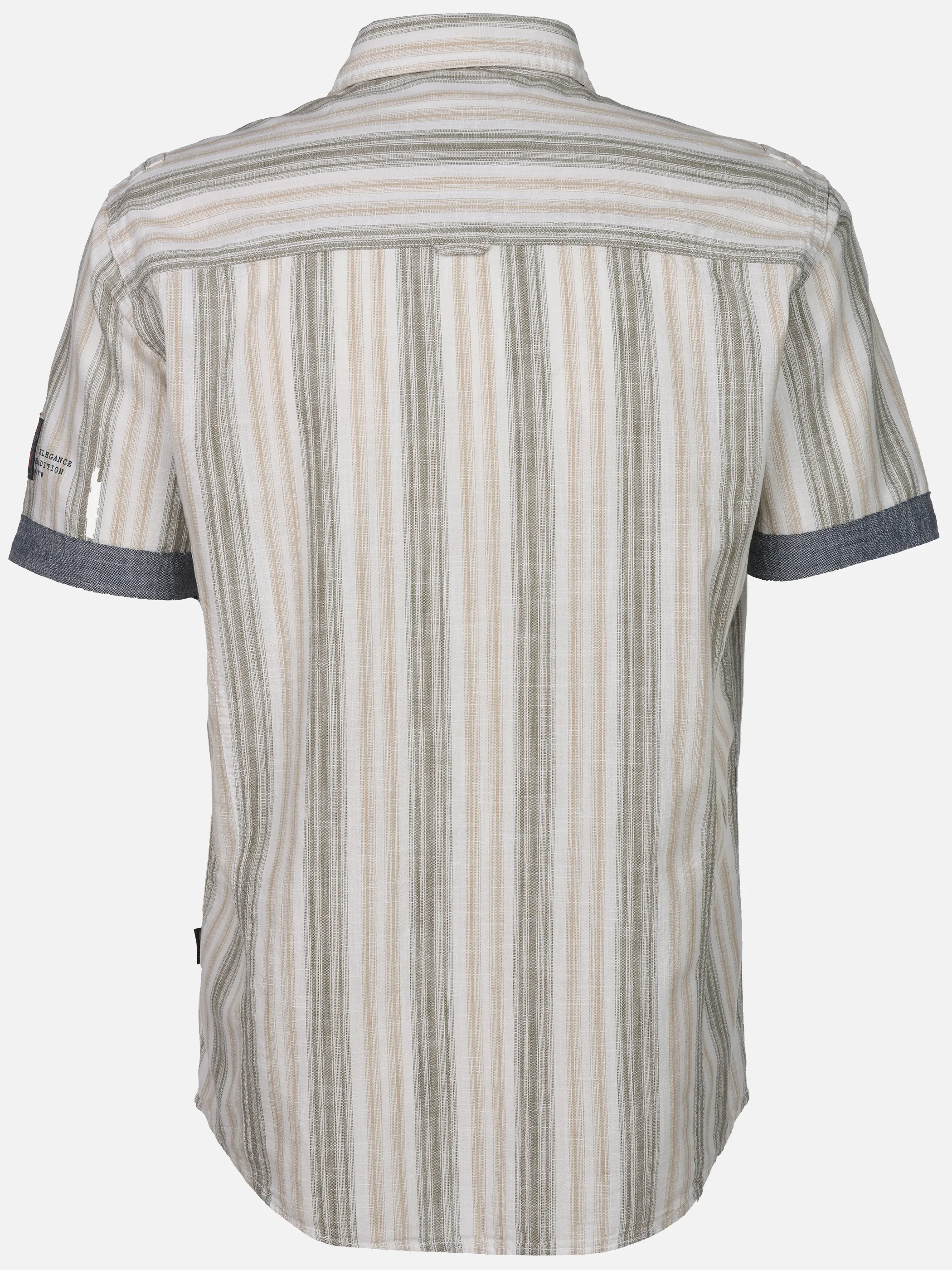 Jim Spencer He. Freizeithemd 1/2 Arm slub Grau 923119 STONE 2