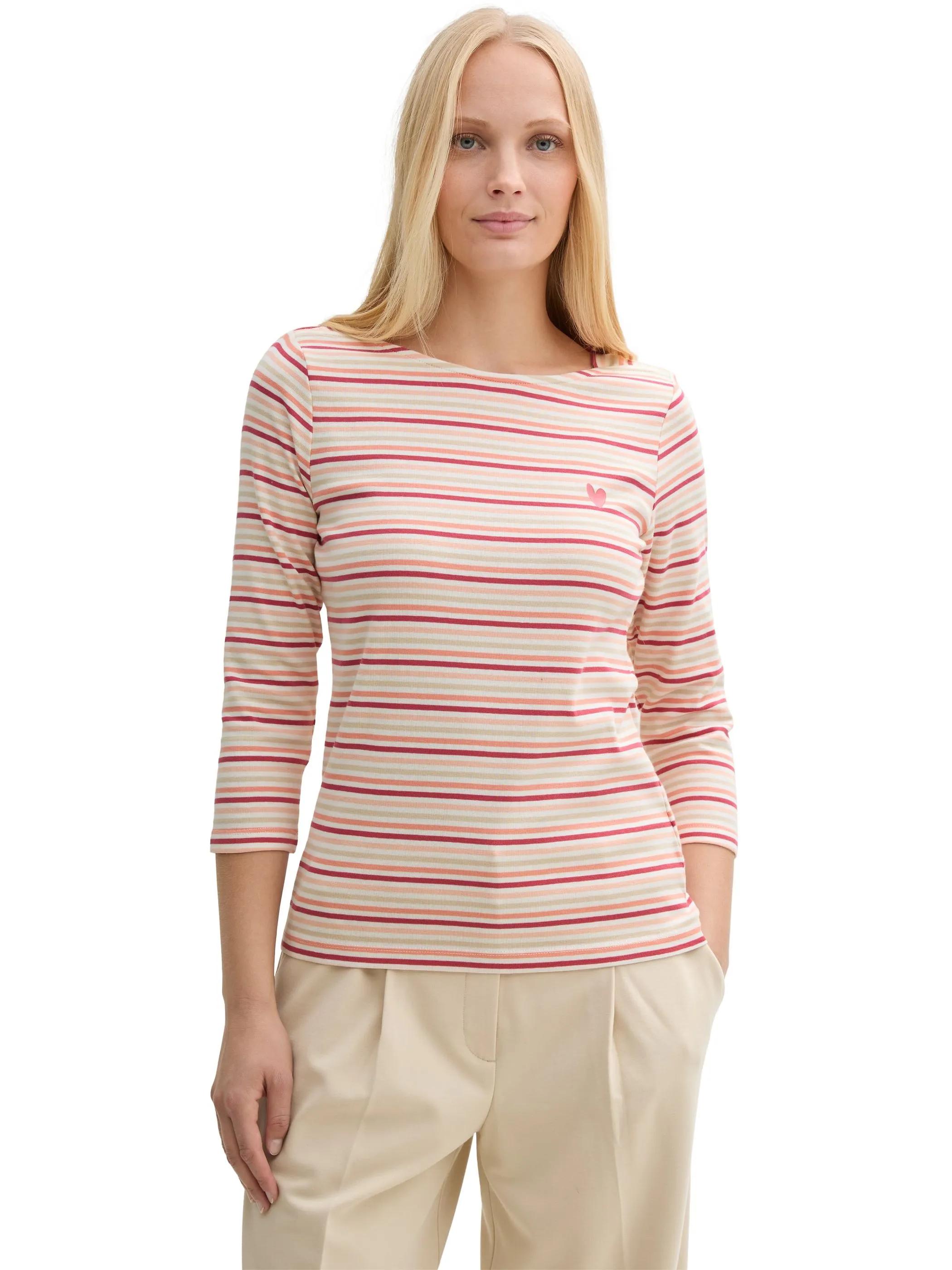 Tom Tailor 1045535 NOS T-shirt striped longsleeve Rot 905958 37373 5