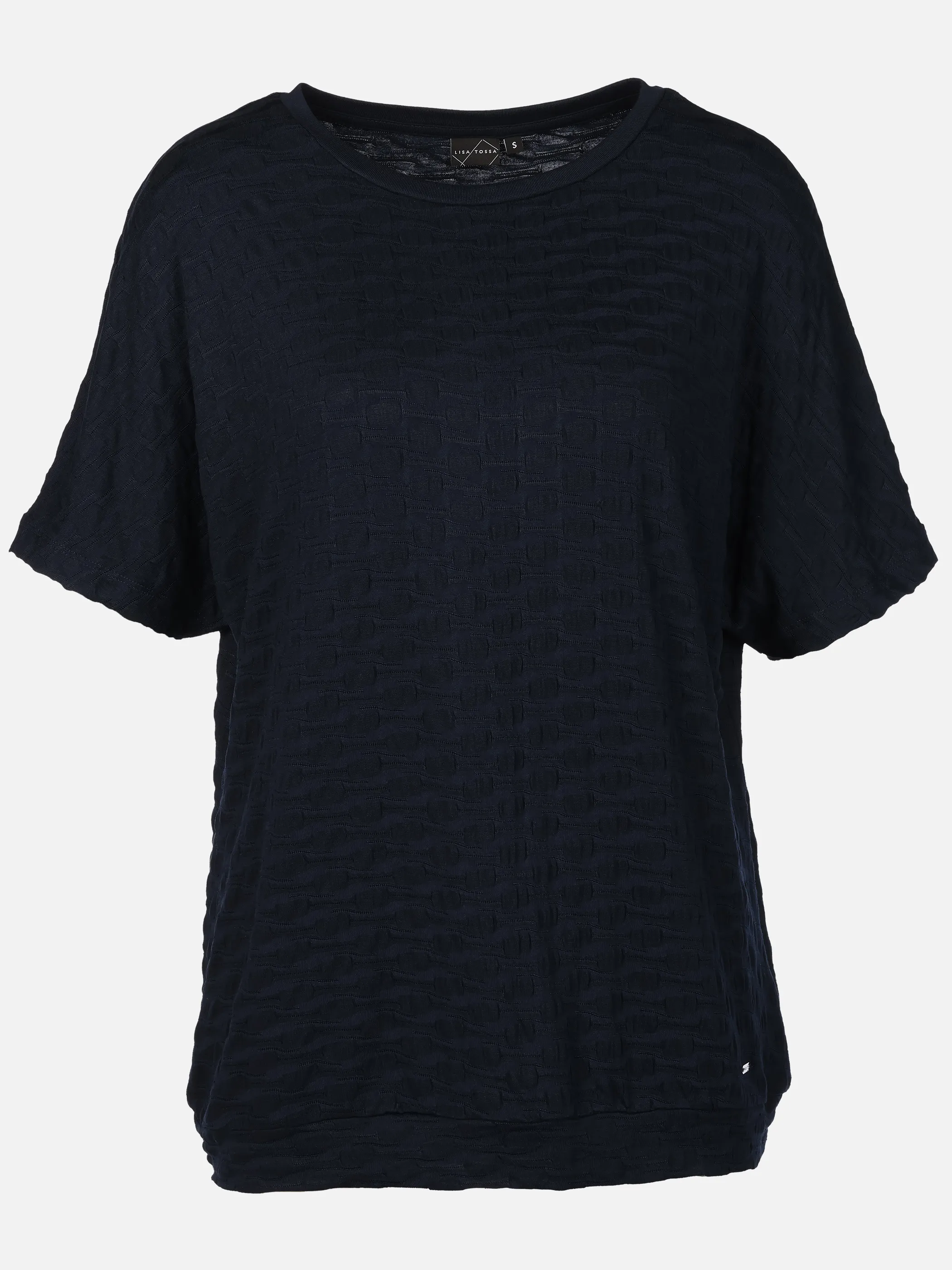 Lisa Tossa Da-Jacquard-T-Shirt Blau 922078 SAPPHIRE 1