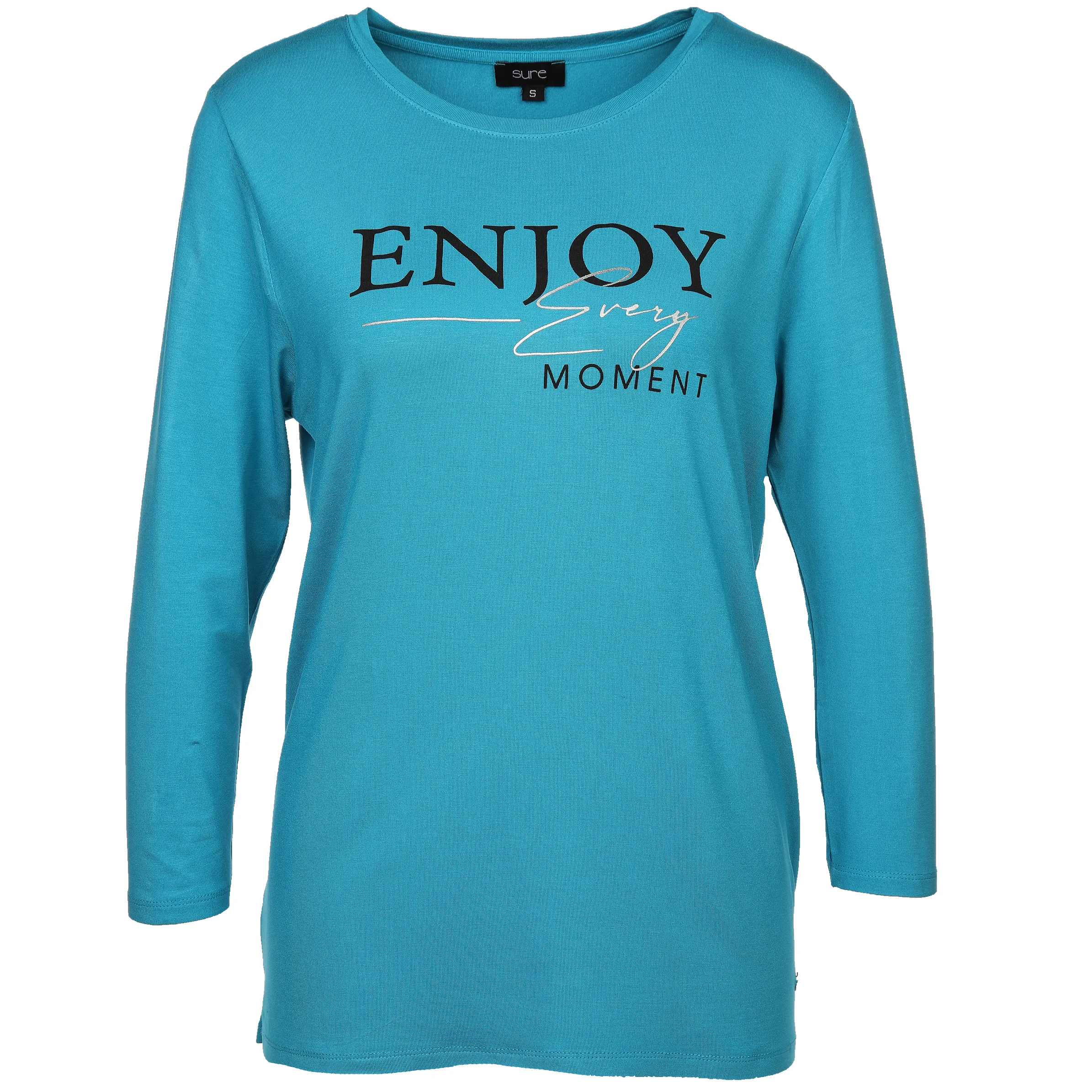 Sure Da-T-Shirt m. Frontprint 3/4 Arm Blau 880655 BRIGHT SKY 1