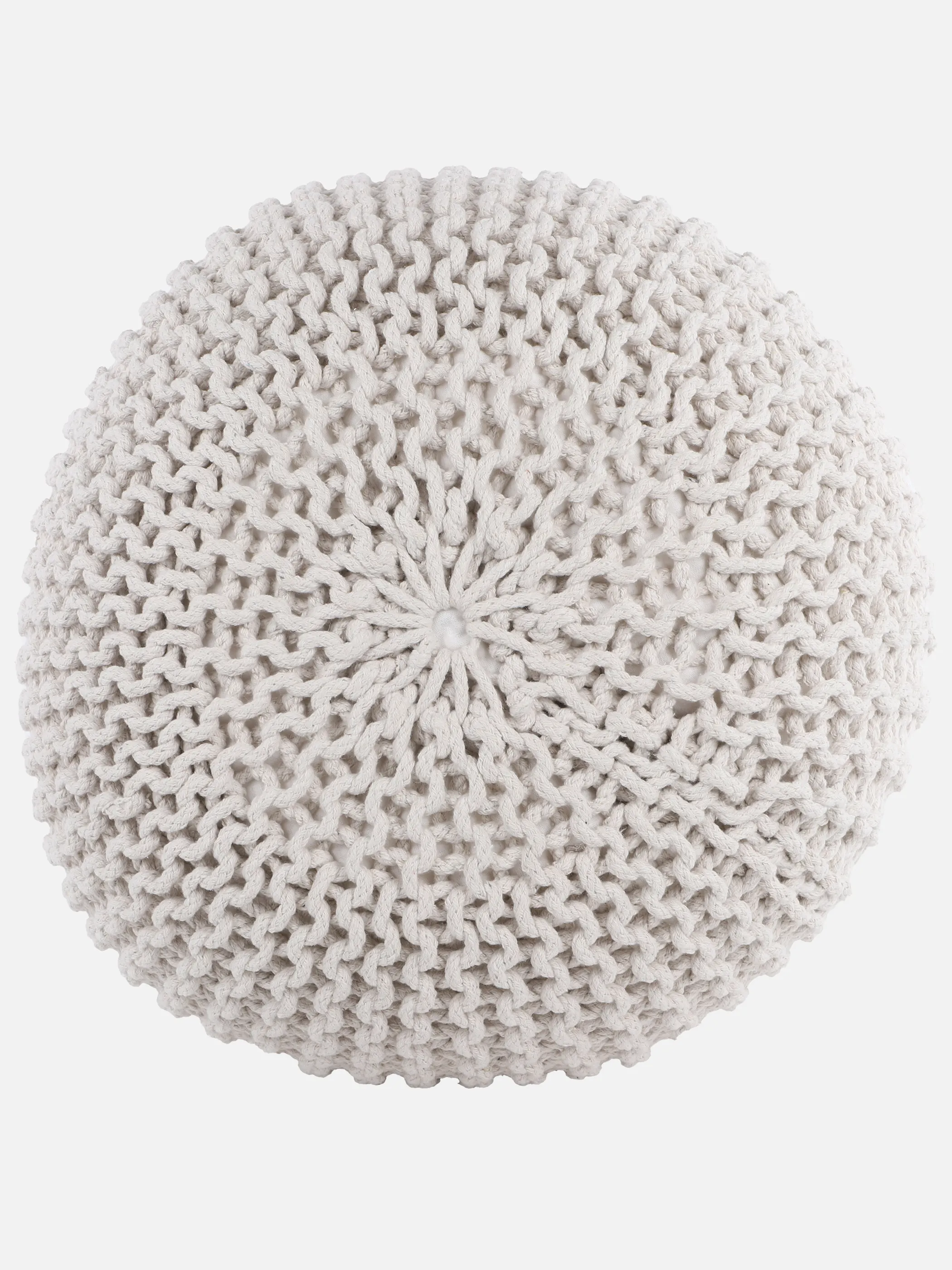Dream House Sitzkissen Pouf 50x50x30 Weiß 890077 OFFWHITE 2