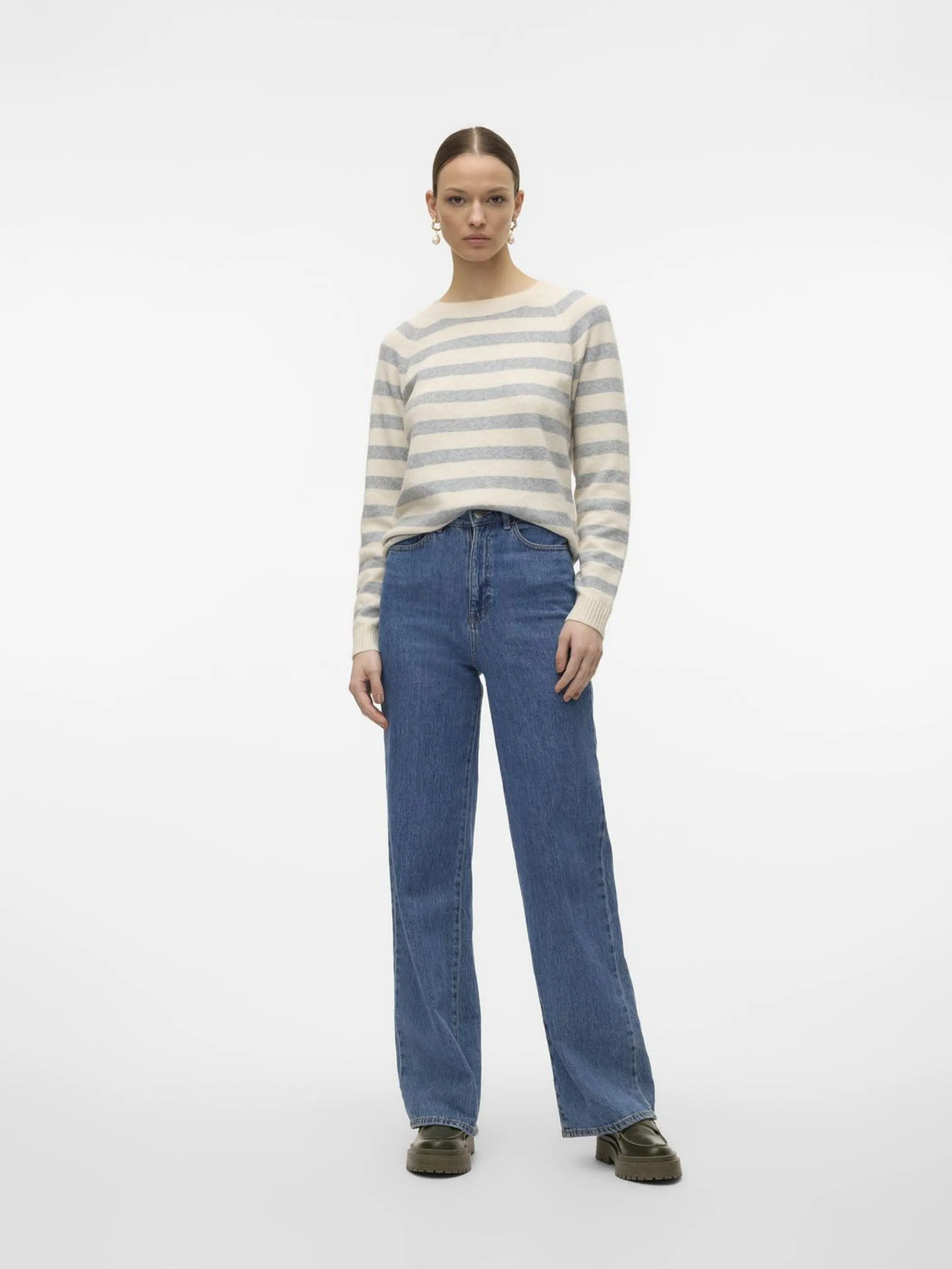 Vero Moda 10201022 VMDOFFY LS O-NECK BLO Weiß 790647 222913005 4