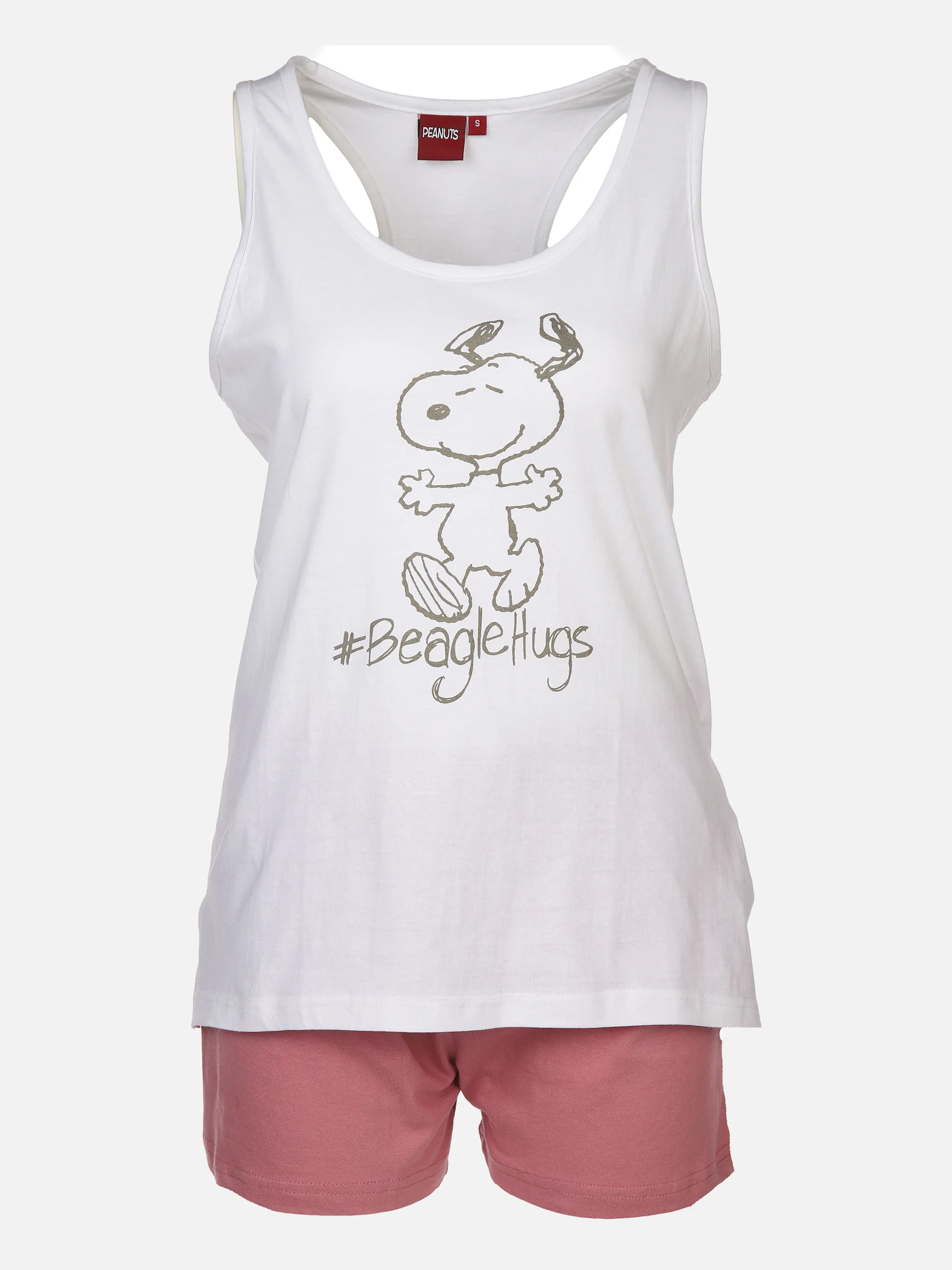 Snoopy Da. Schlafshorty Tanktop Snoop Weiß 881589 WEIß/ROSA 1