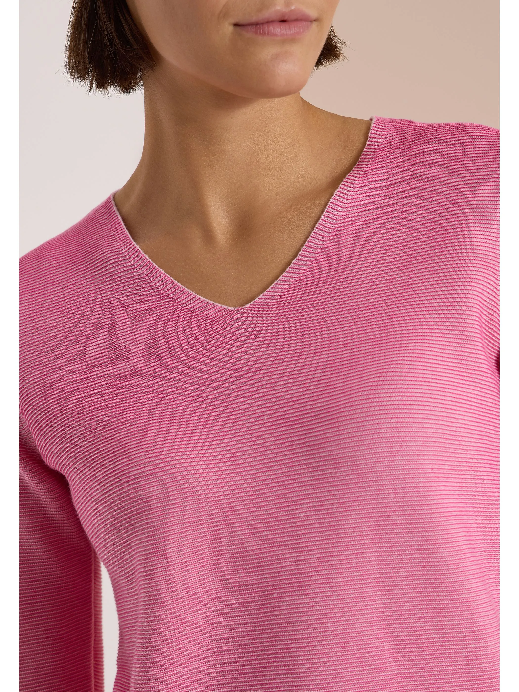 Cecil B303979 NOS 2-Tone V-Neck Rosa 932614 27839 3