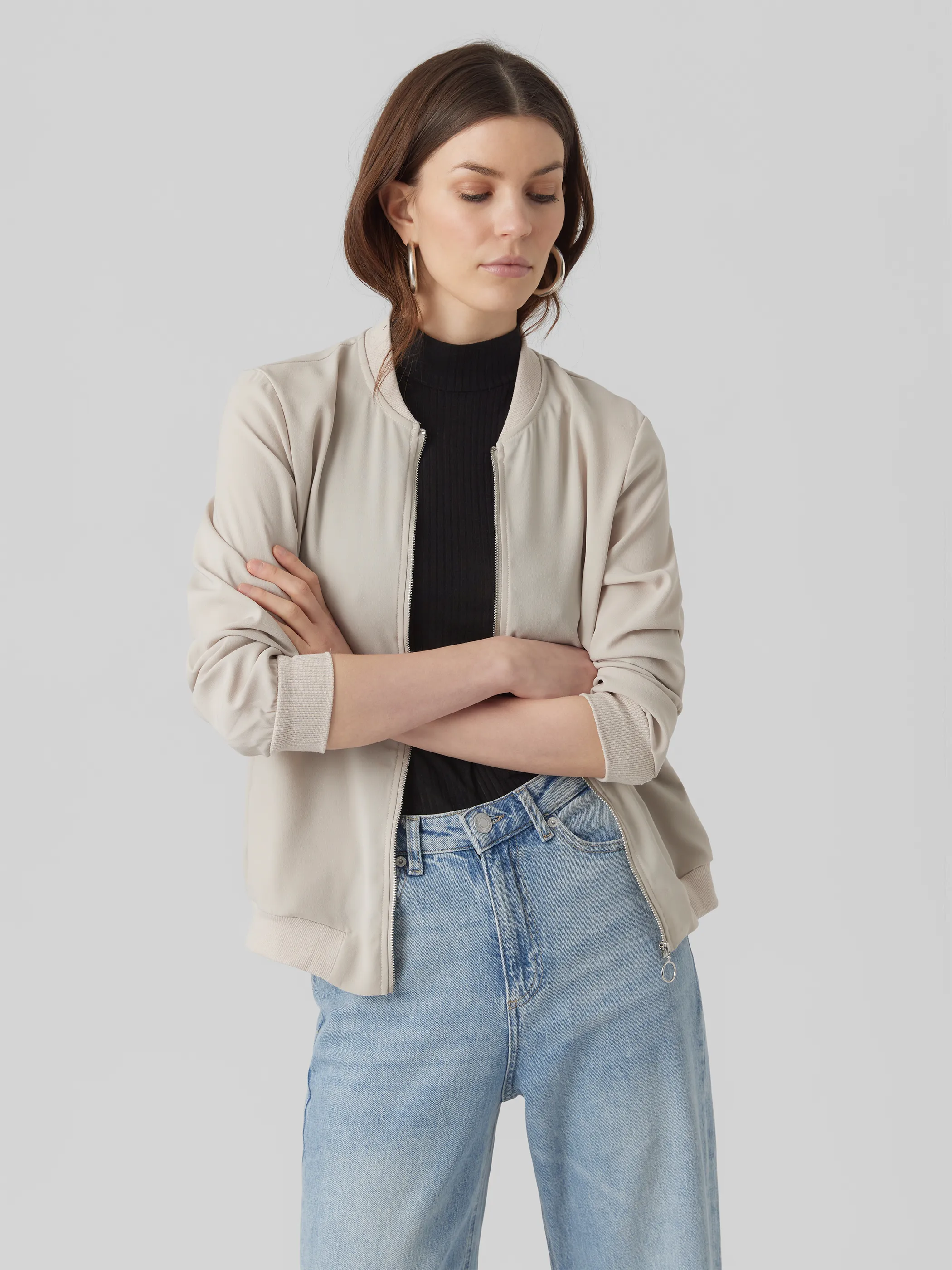 Vero Moda 10245734 VMCOCO L/S BOMBER GA Beige 904352 271875 4