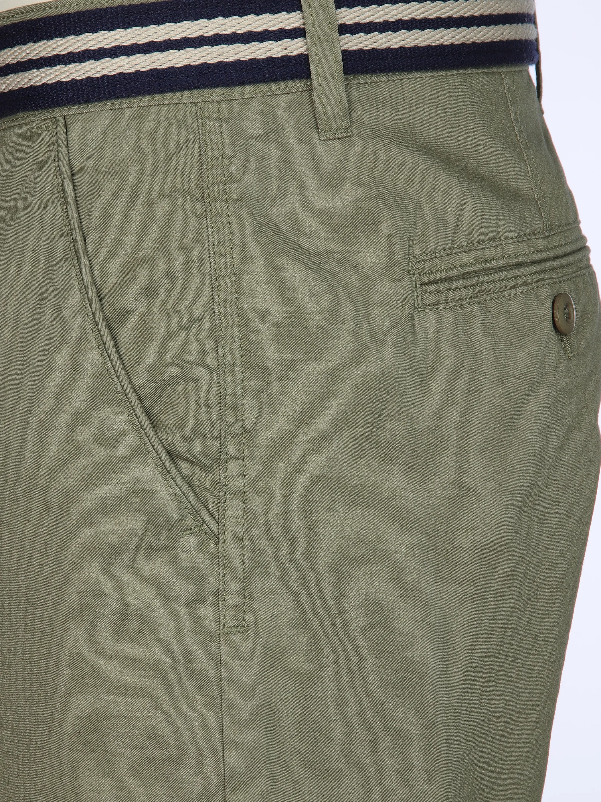 Jim Spencer He. Chino Bermuda m. Gürtel Oliv 909479 55 OLIV 3