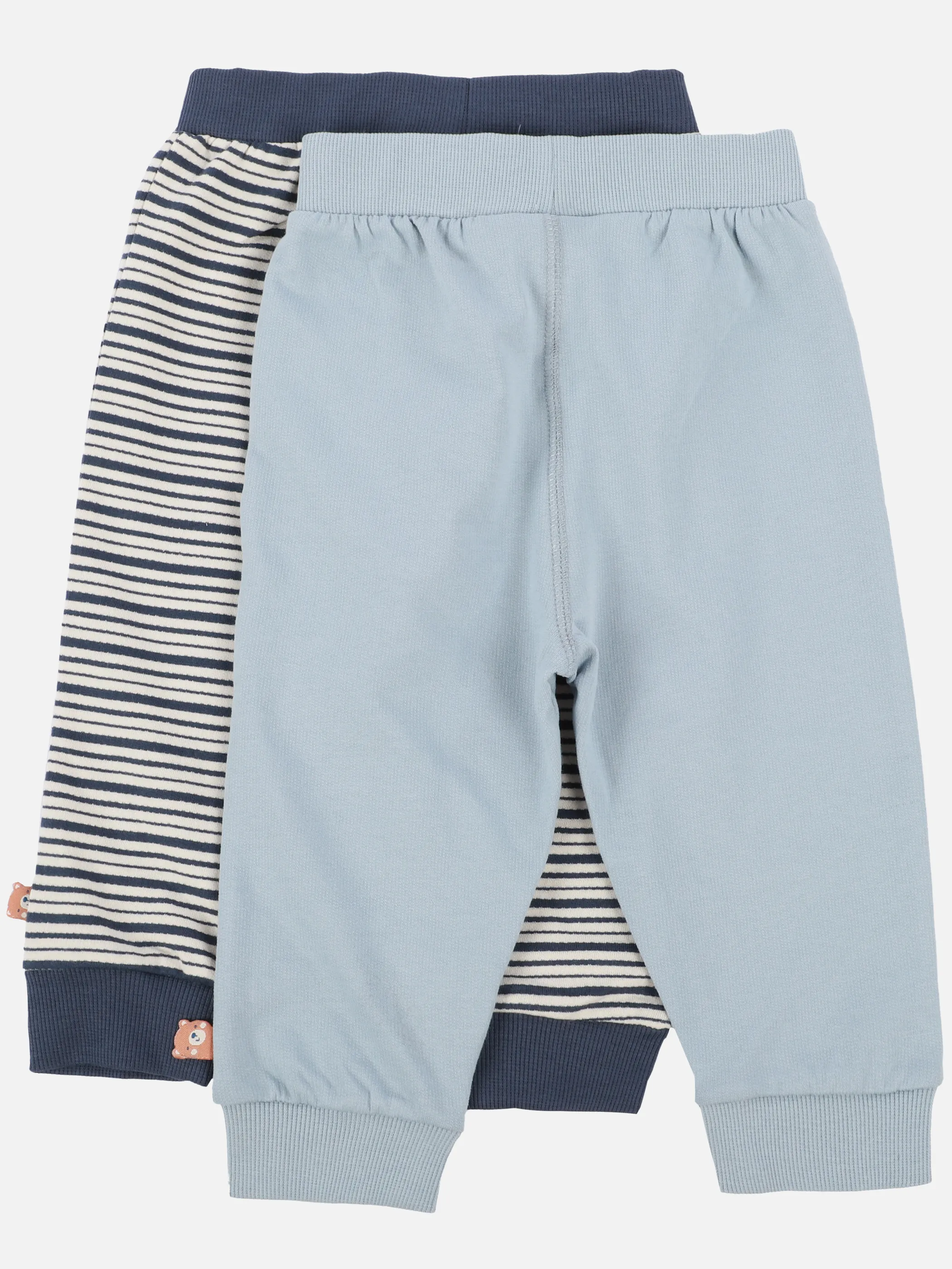 Bubble Gum Baby Jungen 2er Pack Joggpants in blau + gestreift Blau 898695 BLAU 2