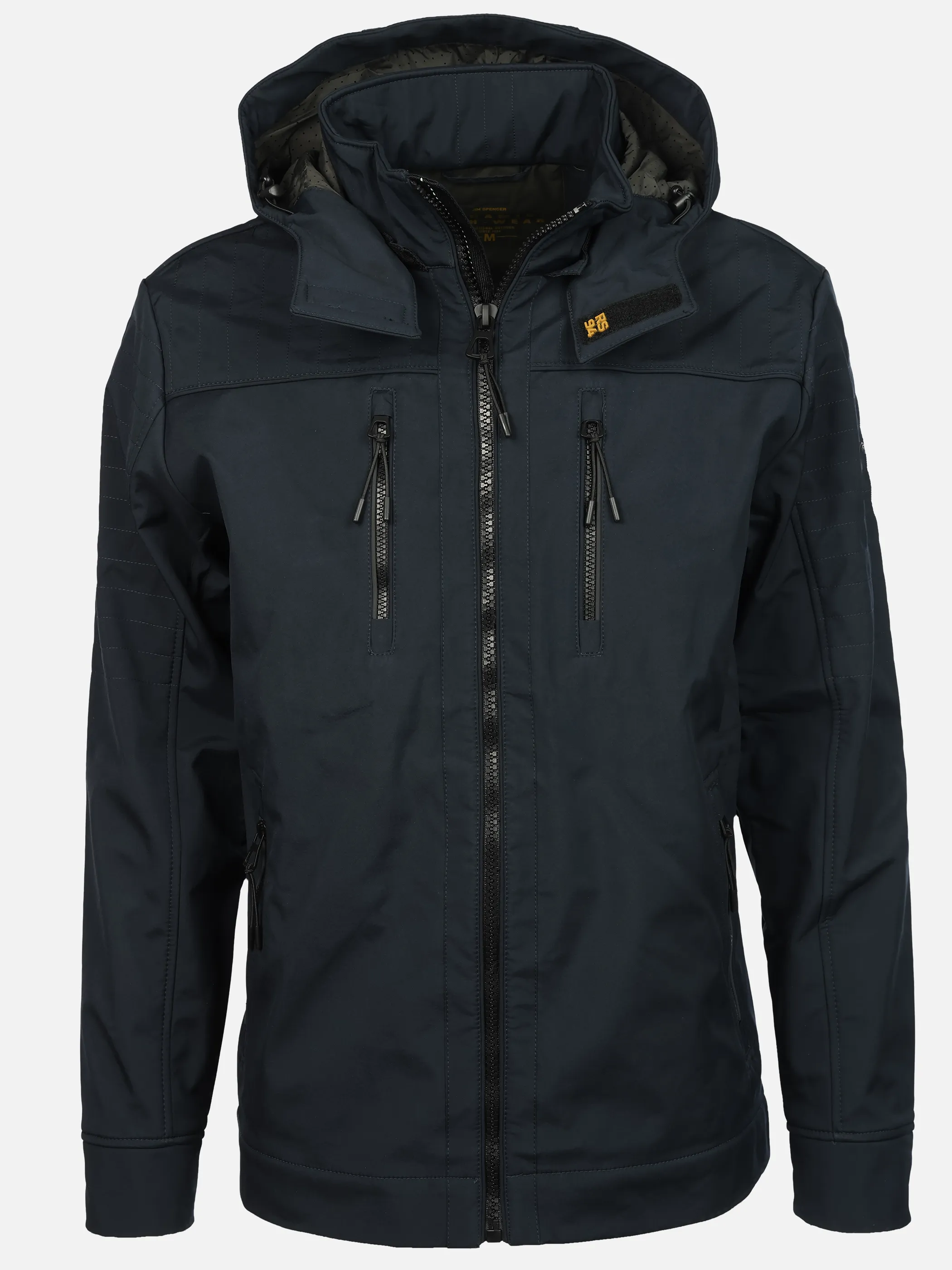 Jim Spencer He. Softshelljacke mit Kapuze Blau 912653 NAVY 1