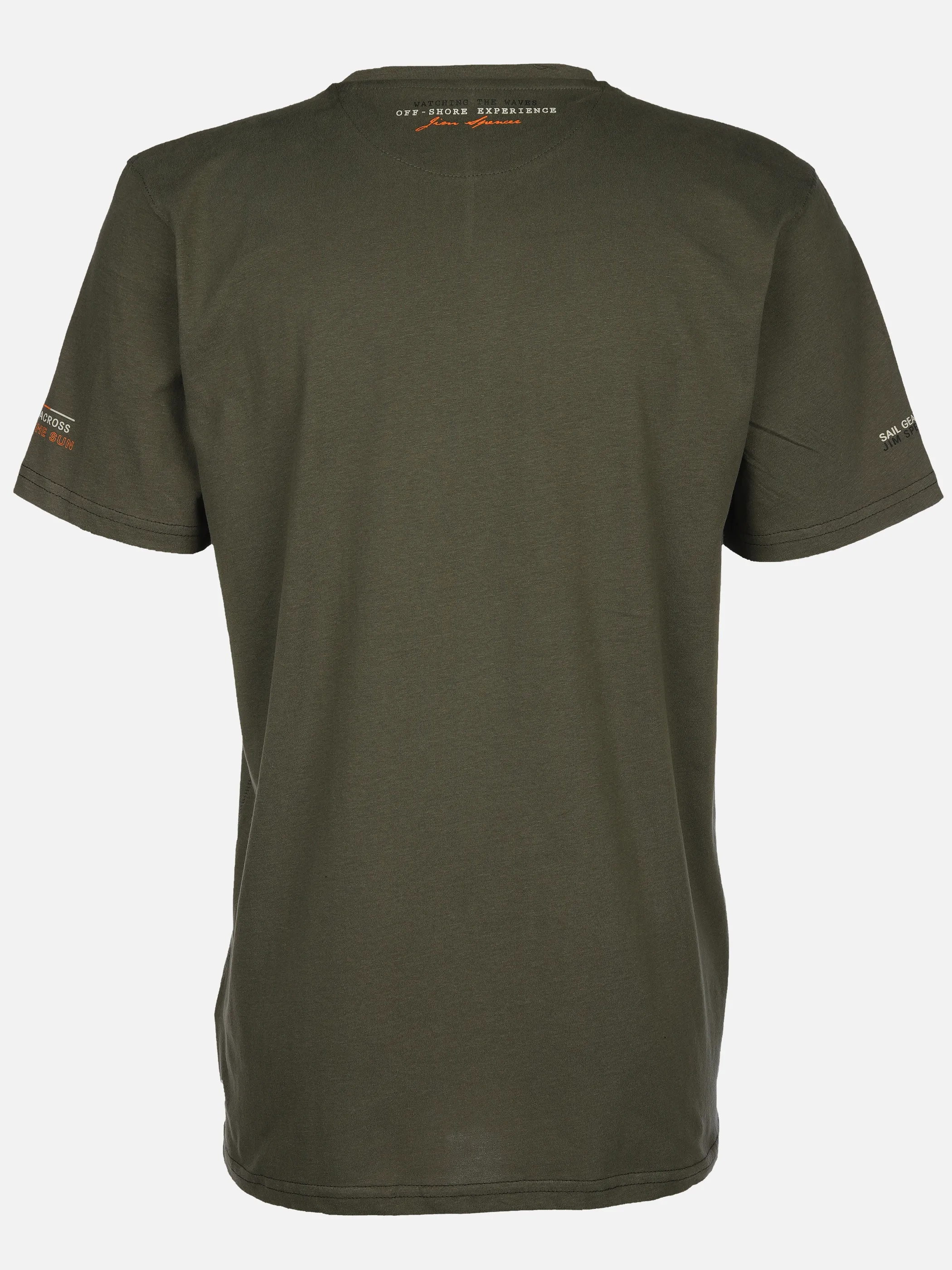 Jim Spencer He. T-Shirt 1/2 Arm print Oliv 910900 OLIVE 2