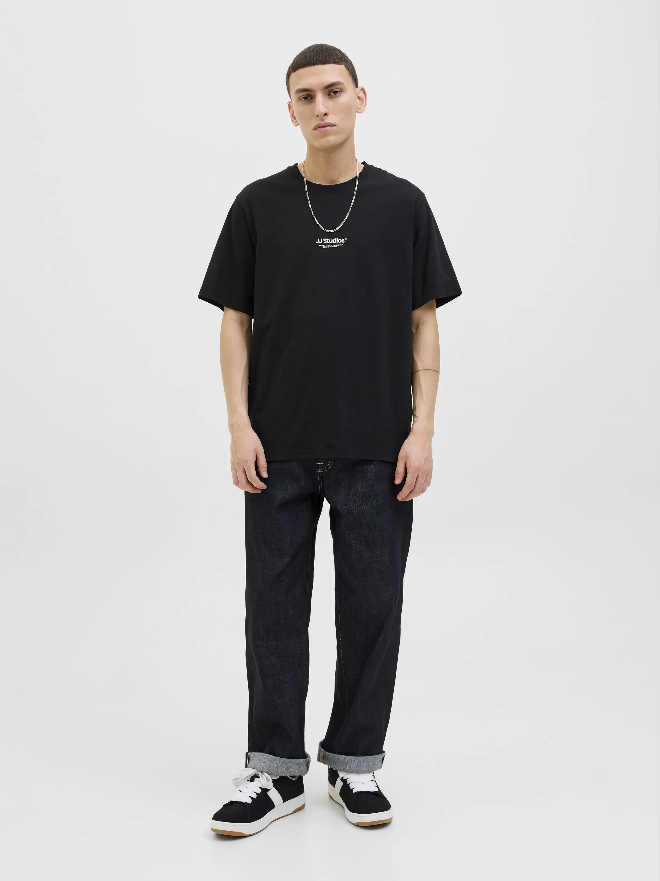 Jack Jones 12278787 JJESOHO TEE SS CREW N Schwarz 912425 178012 4
