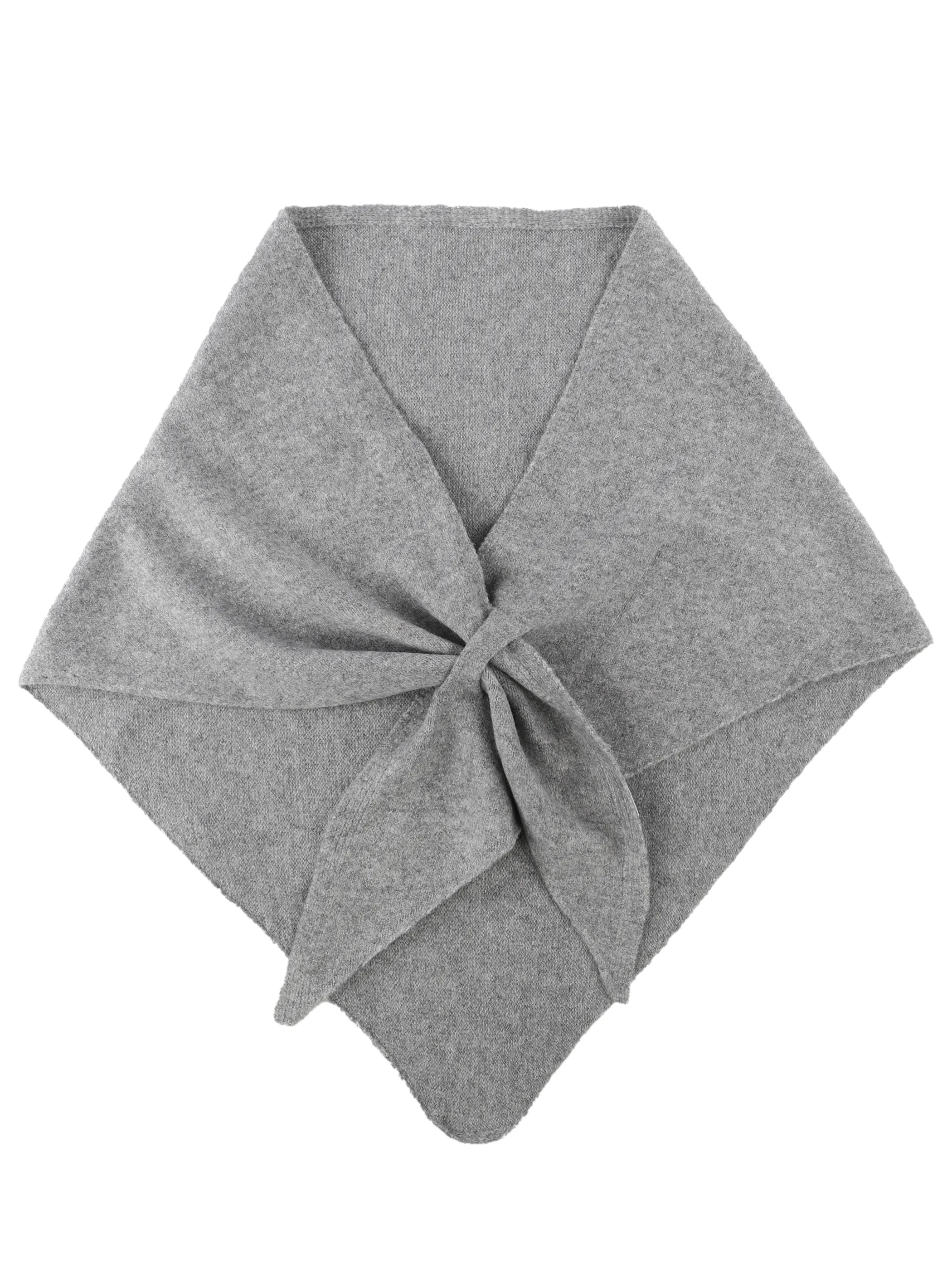 IX-O Da-Strick-Dreieckstuch Grau 918376 GRAU 1