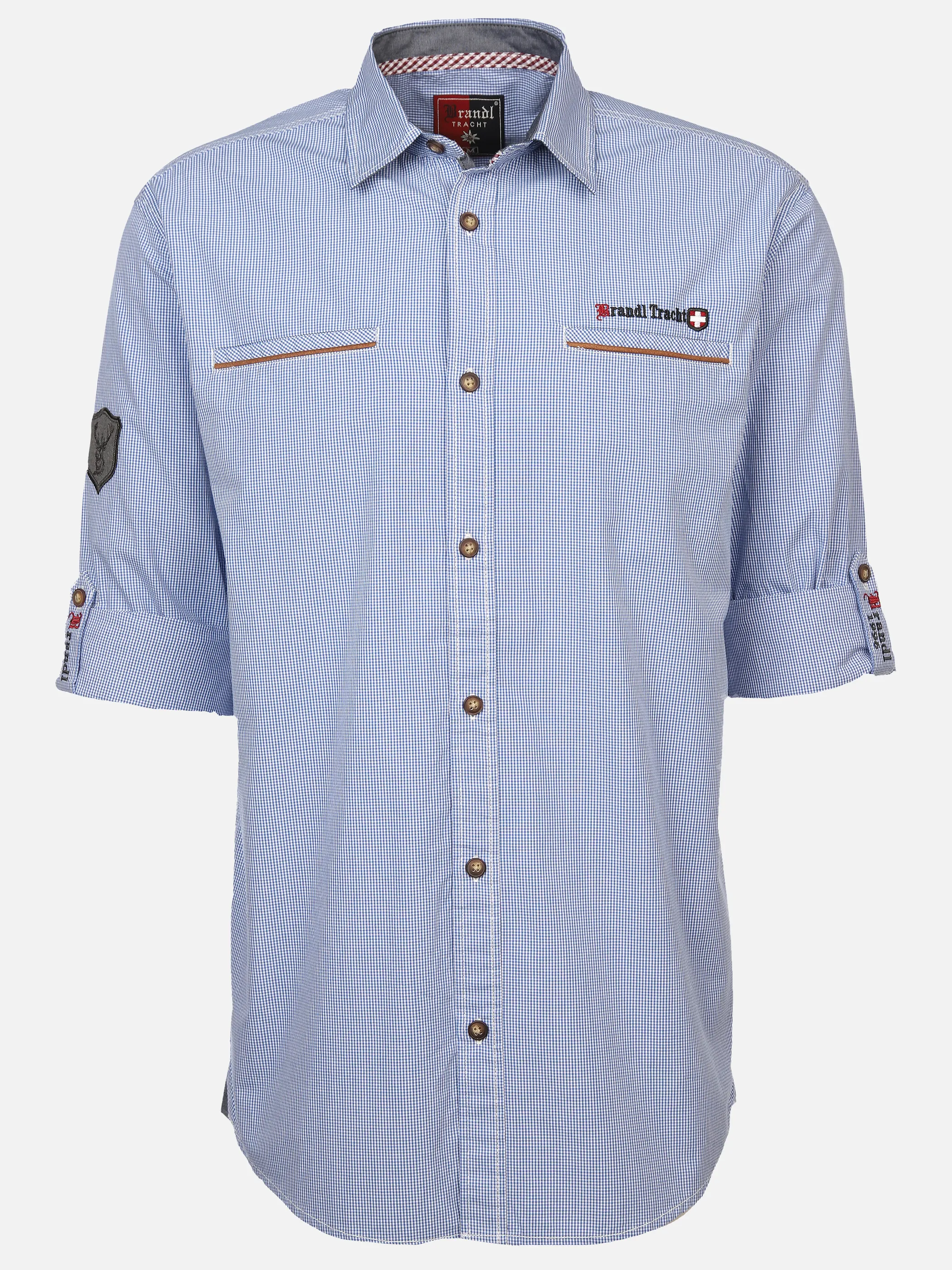 Brandl Tracht He. Trachtenhemd 1/1 Arm Blau 898593 BLUE 1 Brandl Tracht He. Trachtenhemd 1/1 Arm Blau 898593 BLUE 1