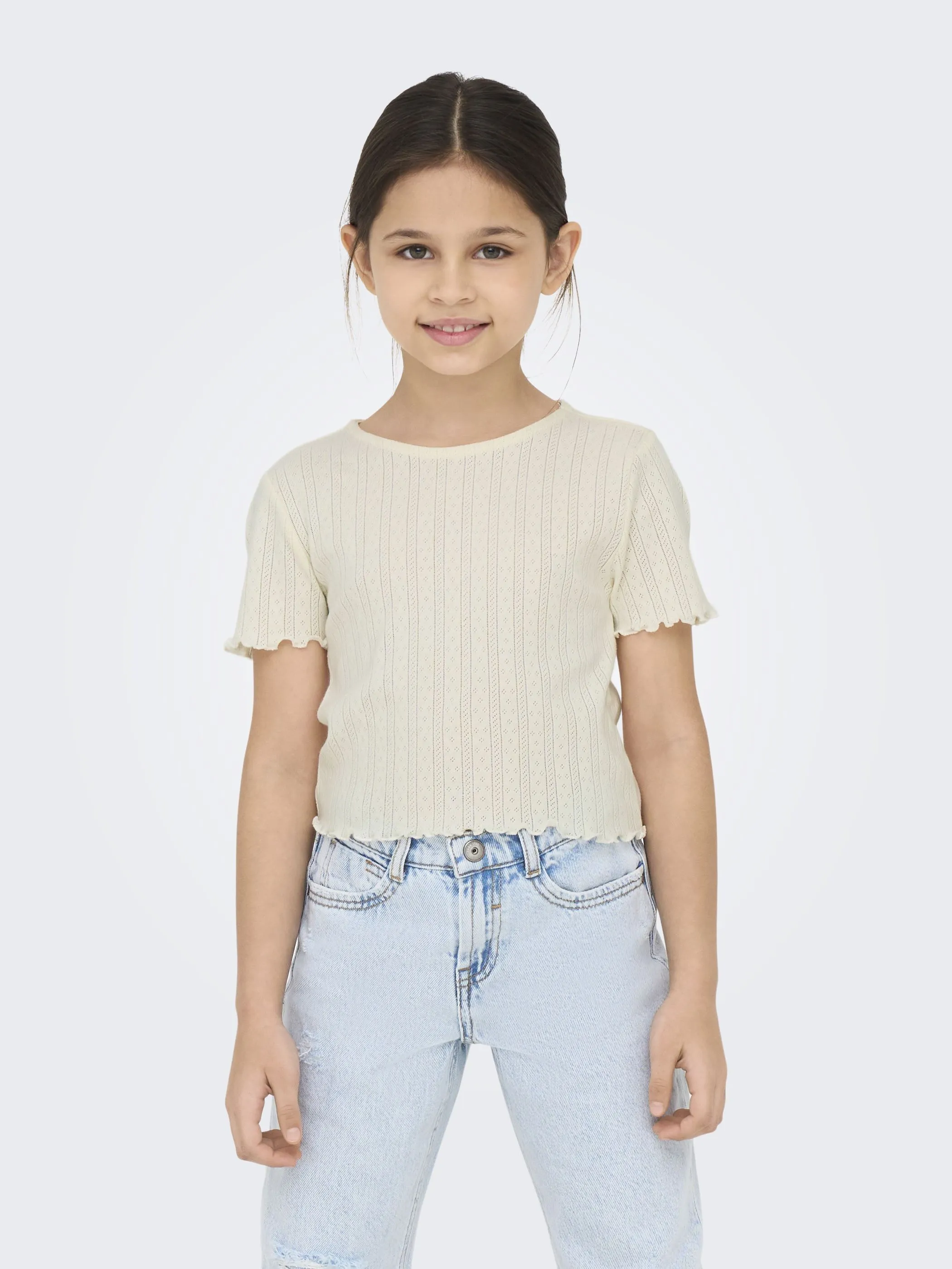 Kids Only 15346405 KOGCARLOTTA S/S TOP JRS NOOS Weiß 909910 177922 3