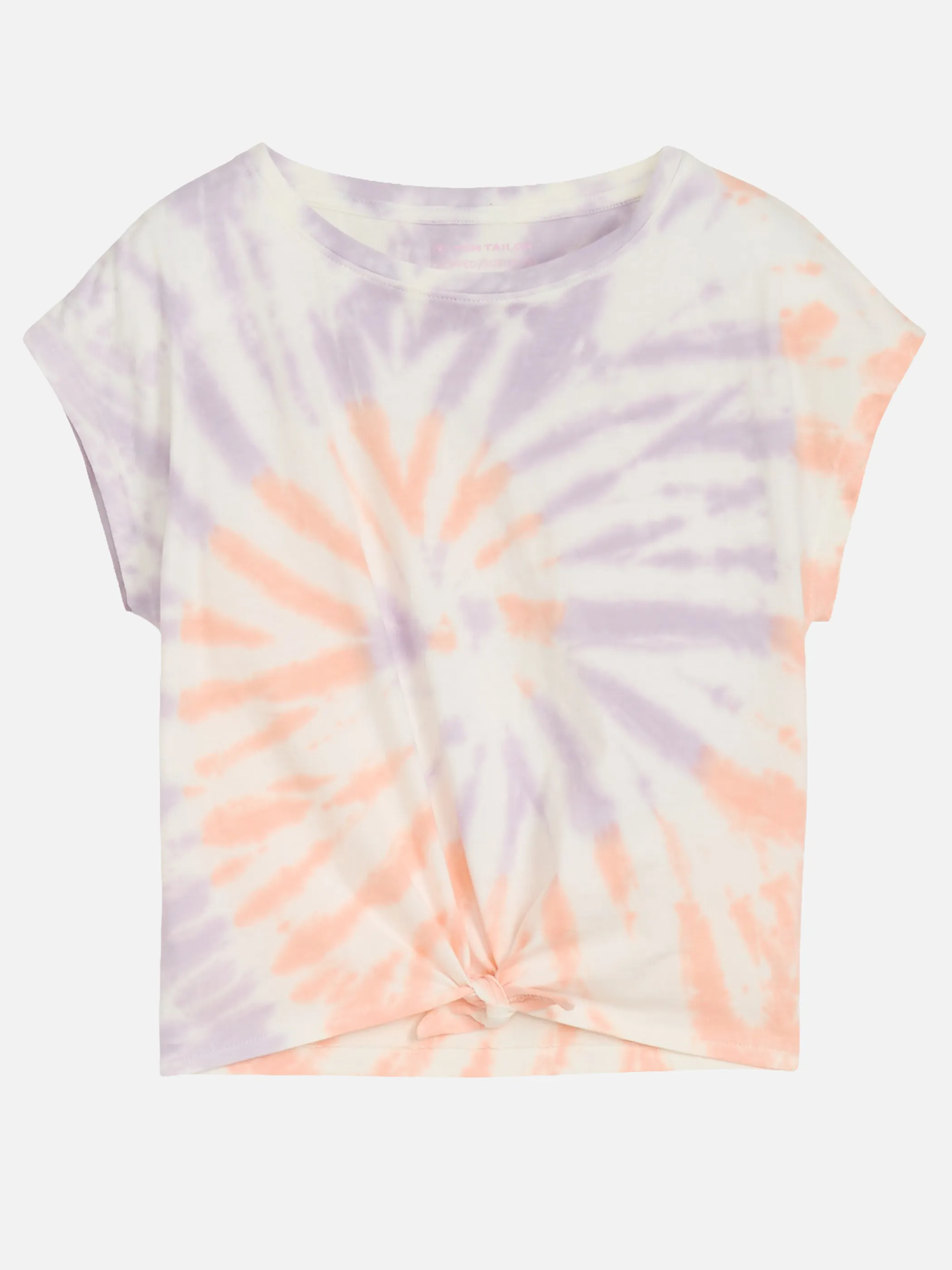 Tom Tailor 1050069 tie-dye t-shirt with knot Pink 928029 39963 1