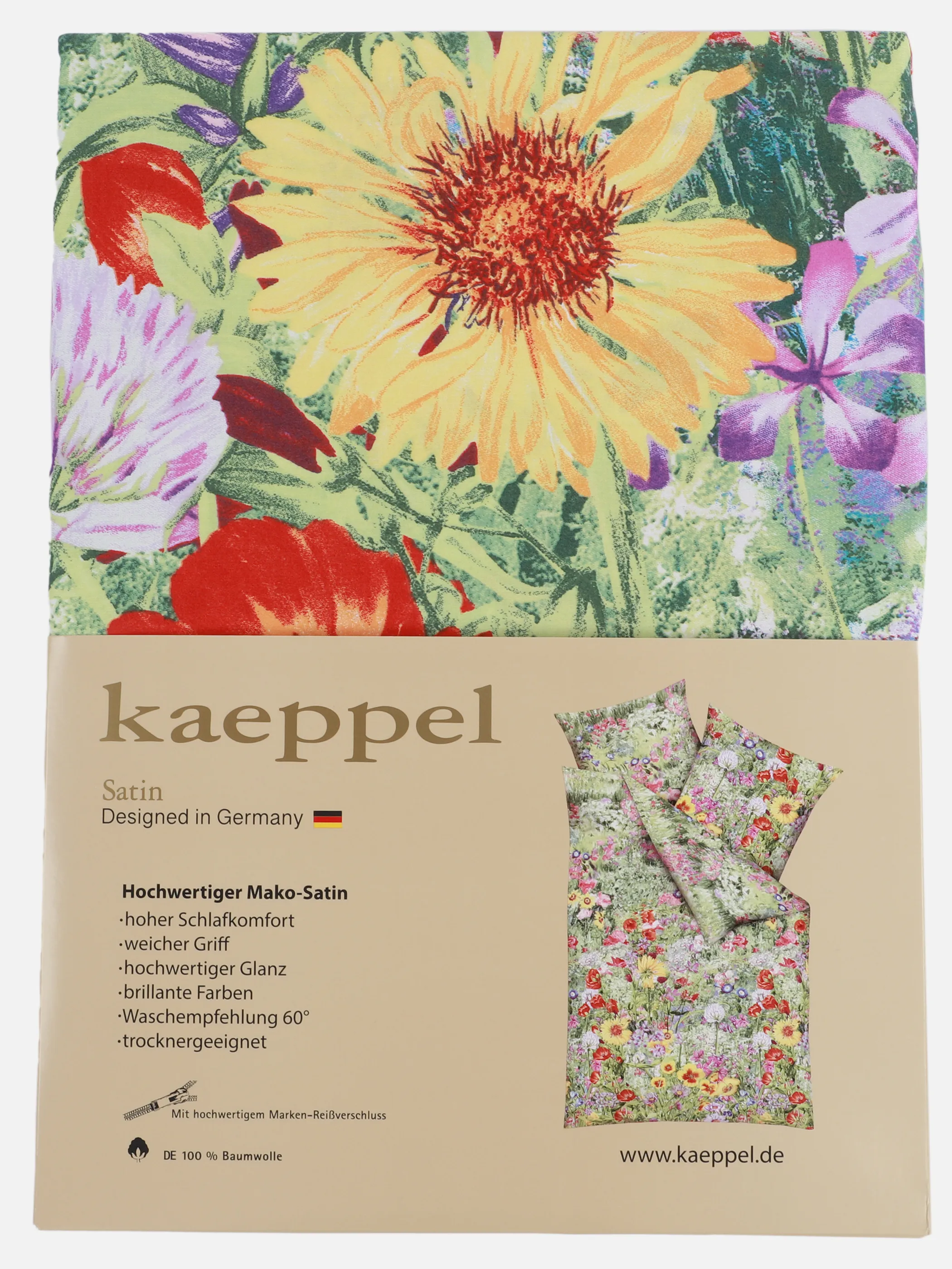 Kaeppel I Satinbettwäsche Farm Garden 15 Bunt 915795 BUNT 2