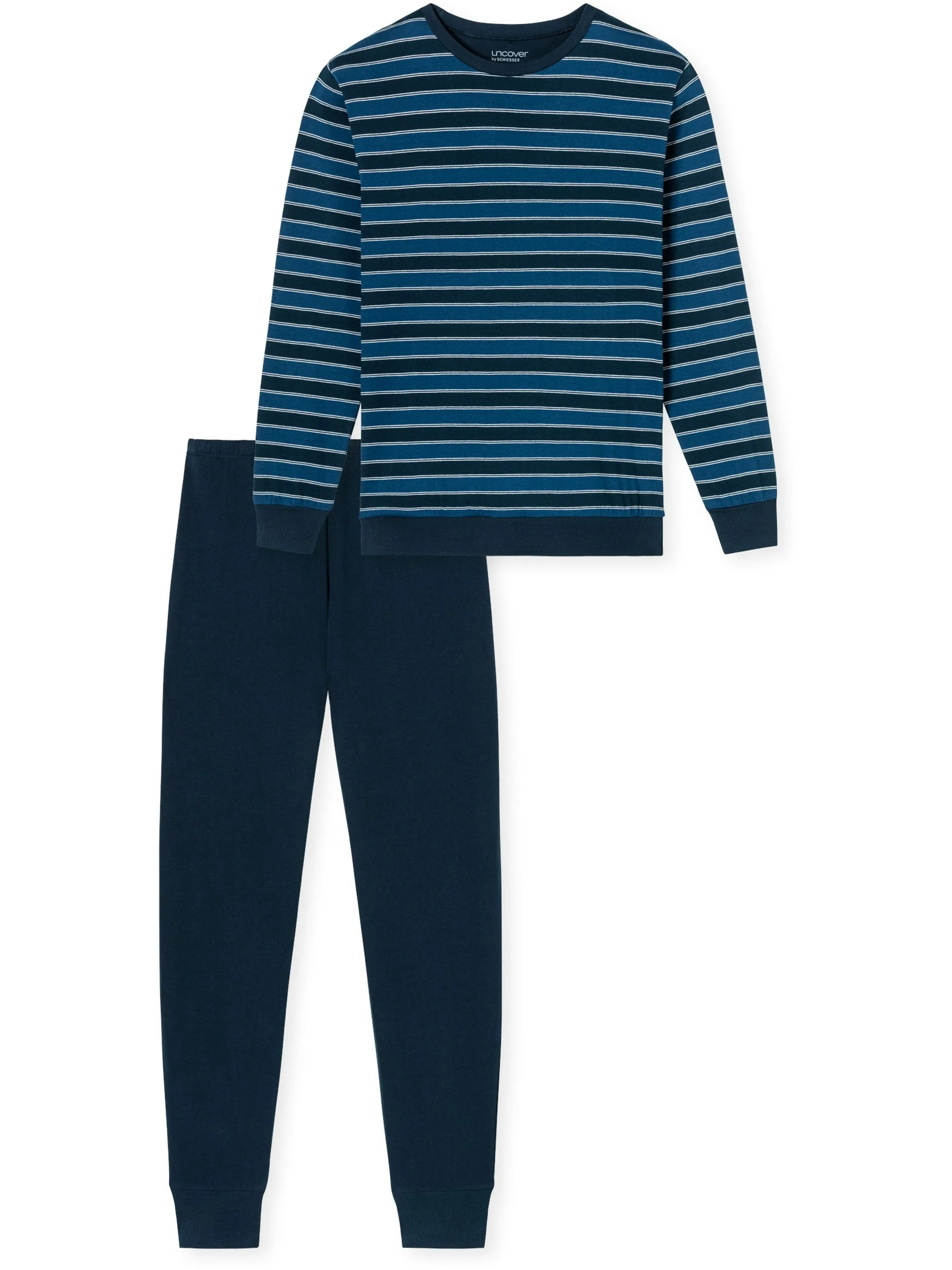UNCOVER by Schiesser 181534 Schlafanzug lang Blau 913984 800 1