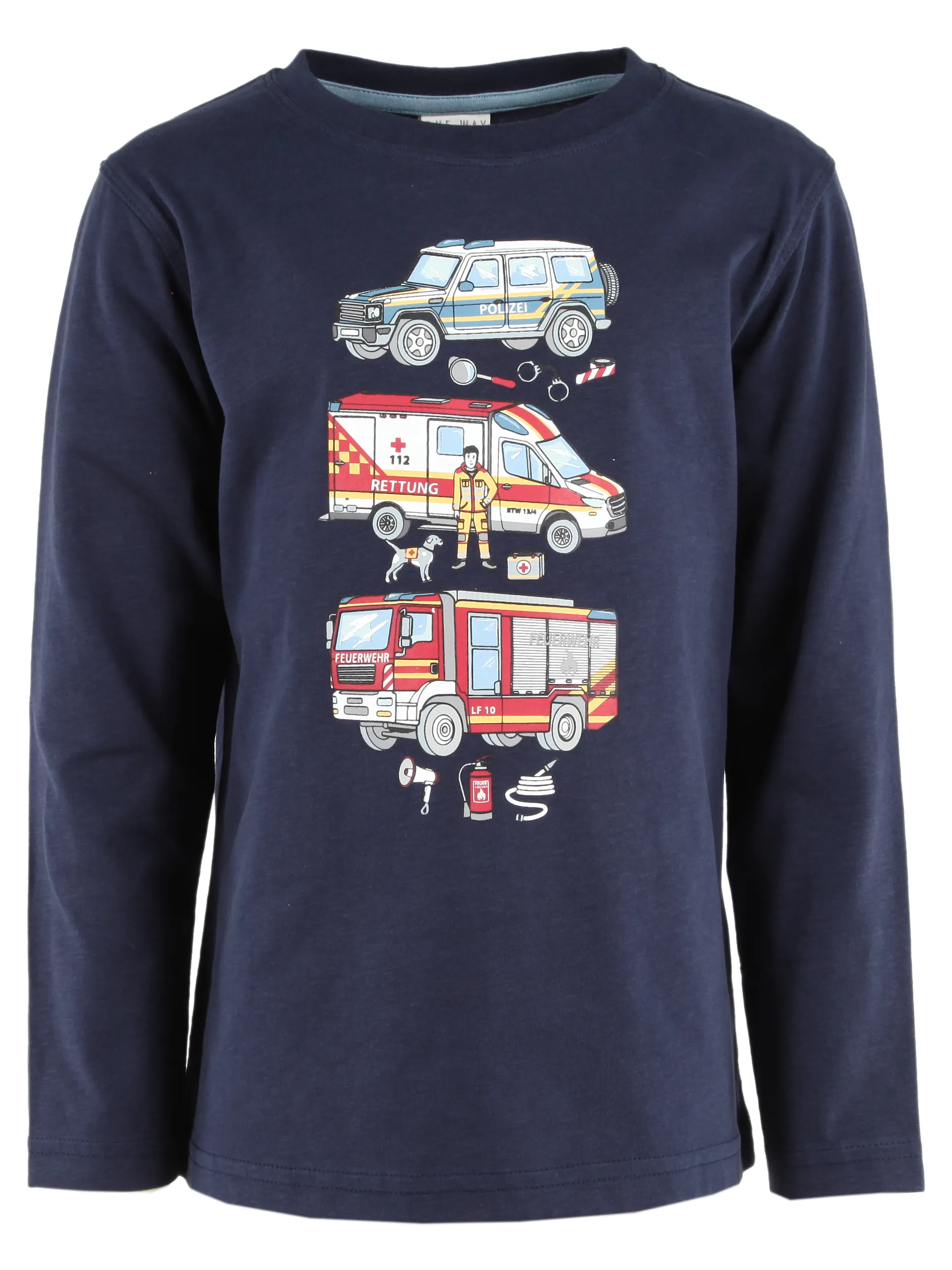 One Way KJ T-Shirt dunkelblau mit Auto Frontprint Blau 930047 BLACKIRIS 1