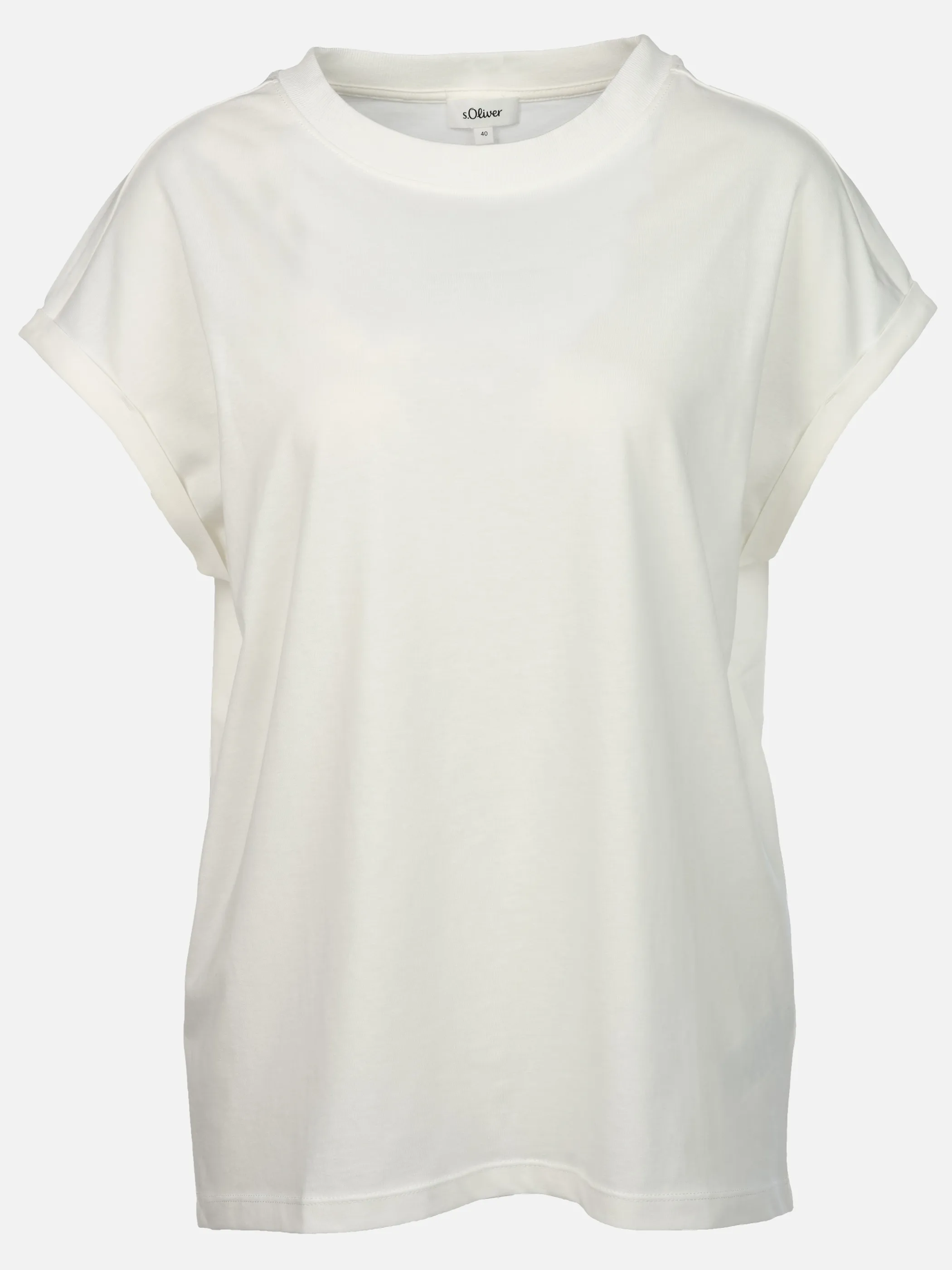 s.Oliver 2184731 T-Shirt, Uni Weiß 930461 0210 1
