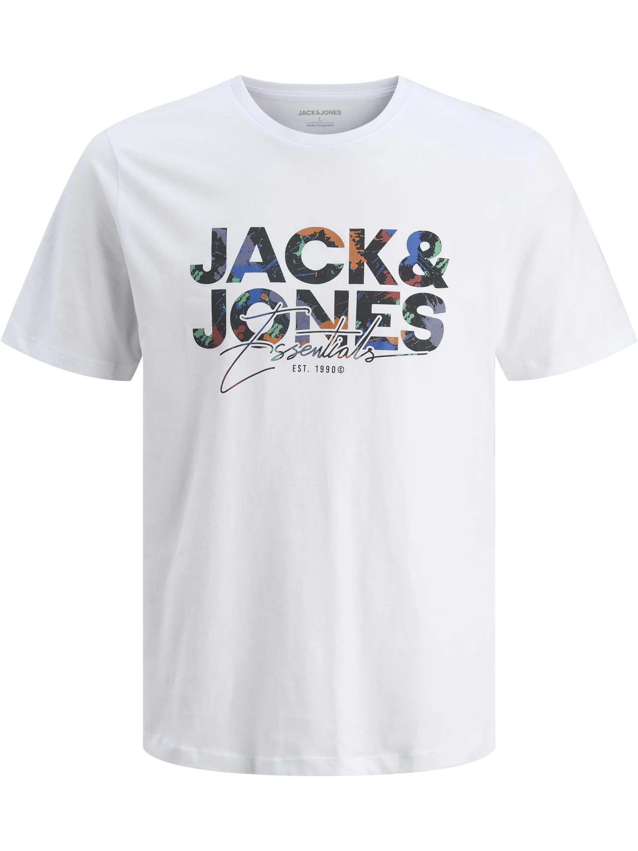 Jack Jones 12278523 JJGEPLAS TEE SS CREW Weiß 913158 178074 1