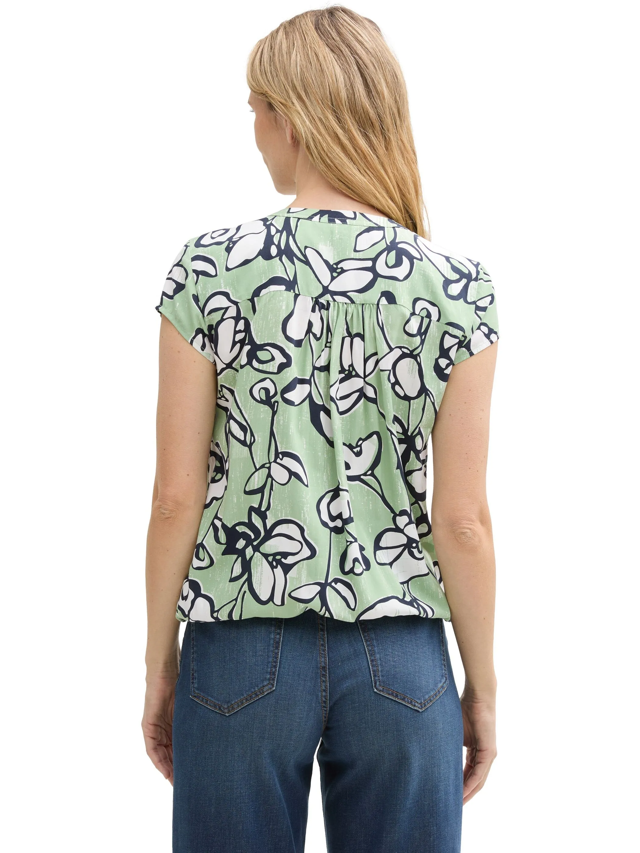 Tom Tailor 1045238 NOS blouse printed shortsleeve Grün 905962 37120 3 Tom Tailor 1045238 NOS blouse printed shortsleeve Grün 905962 37120 3