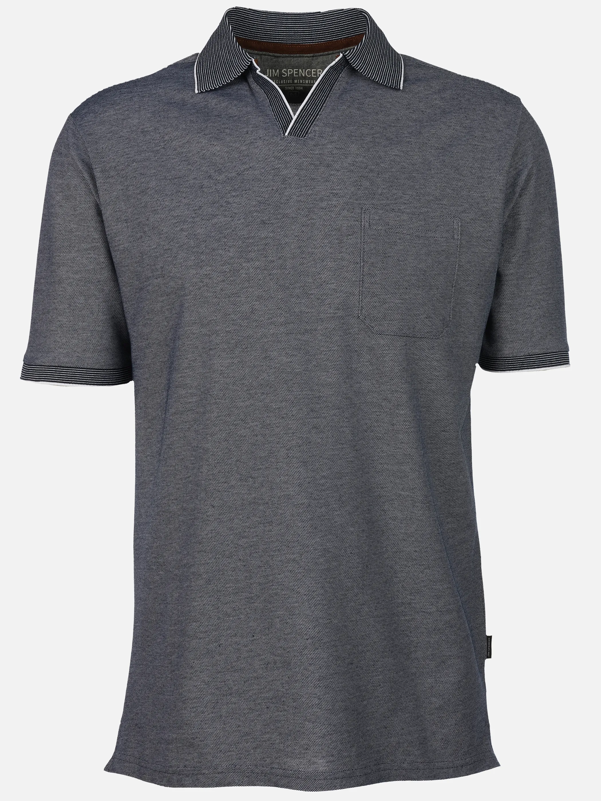 Jim Spencer He. Poloshirt 1/2 Arm V-Neck Blau 922478 NAVY 1