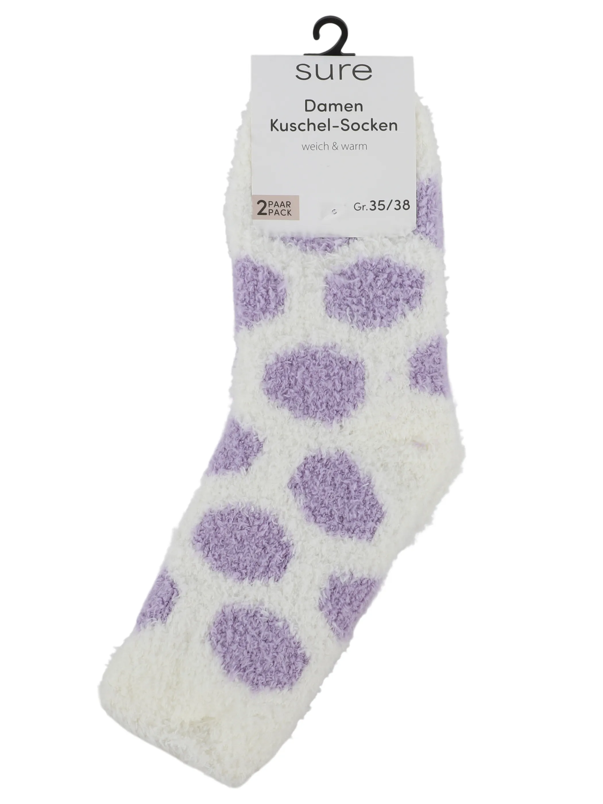 Sure Da. Kuschelsocken 2er Lila 914702 FLIEDER 3