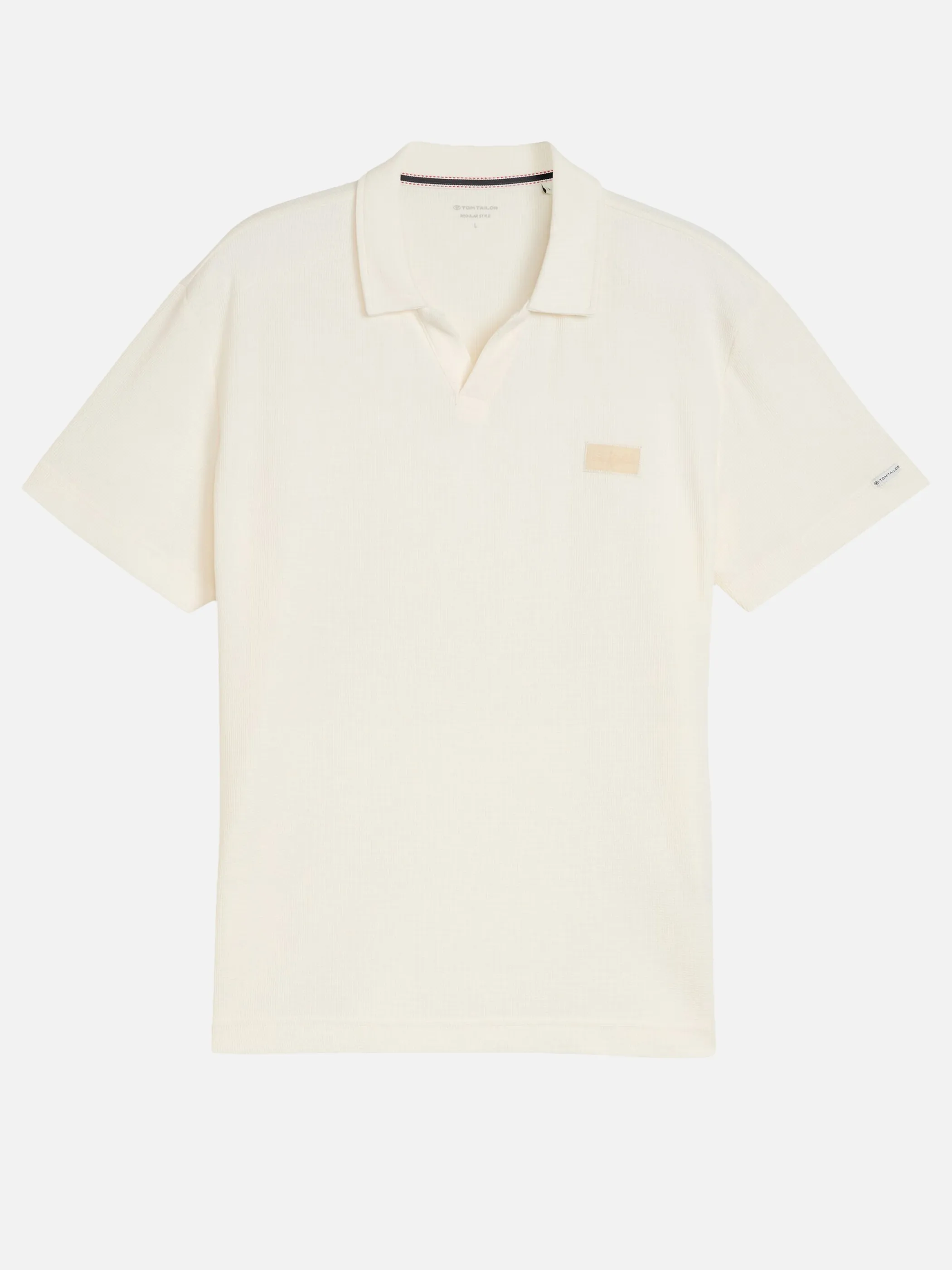 Tom Tailor 1050198 garment dye resort collar polo Weiß 922113 10348 3