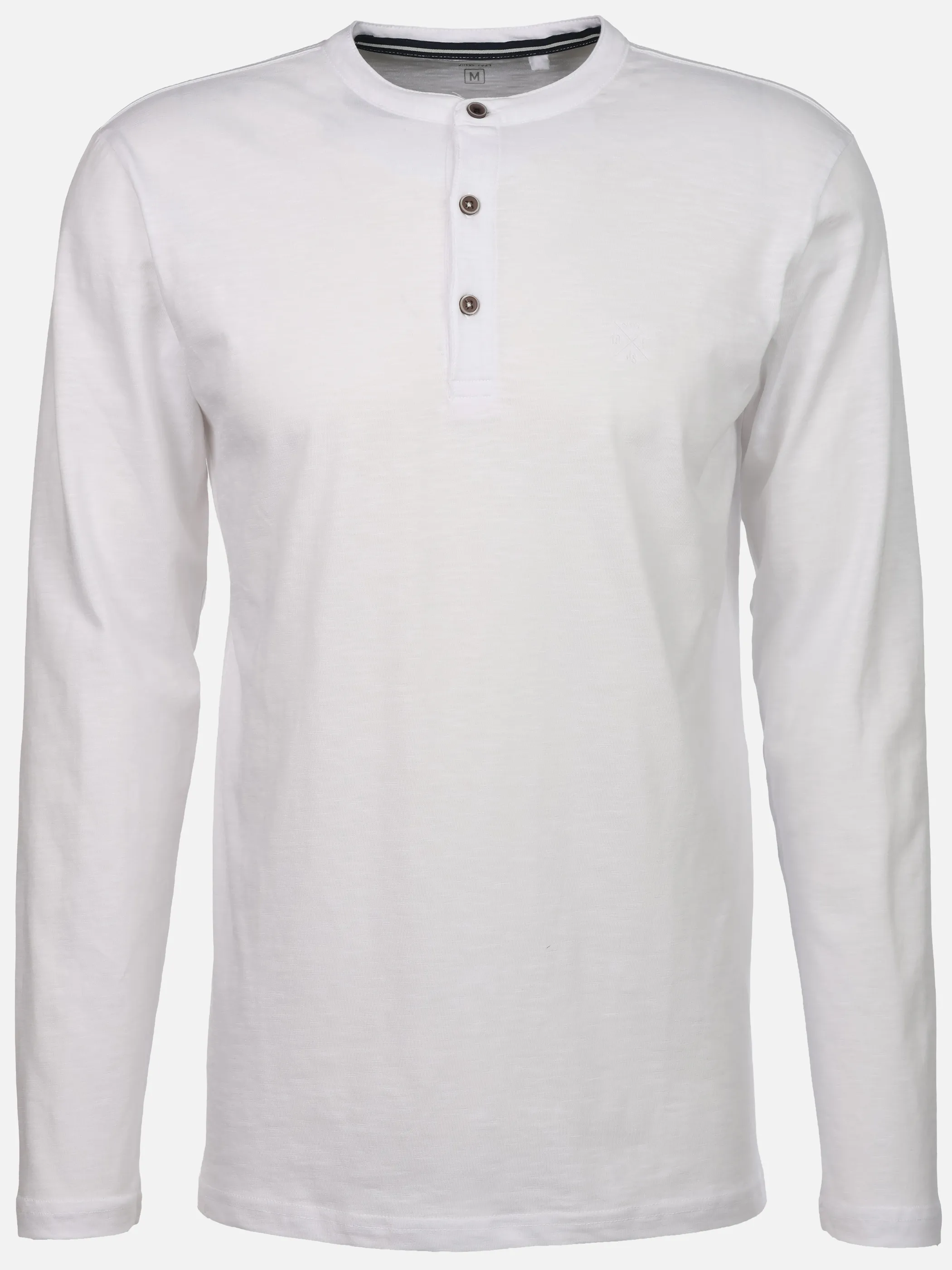 Jim Spencer He. Henleyshirt 1/1 Arm basic slub Weiß 930712 WHITE 1