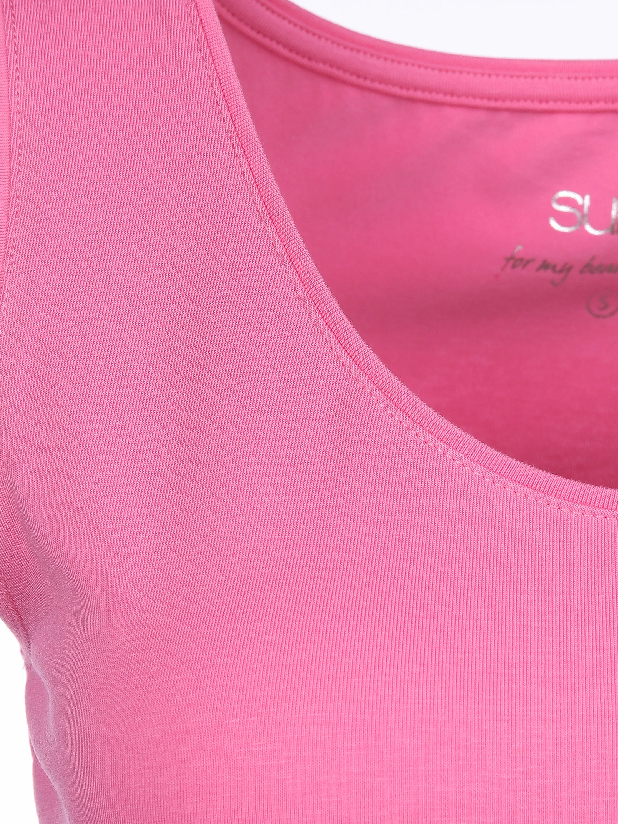 Sure Da-Tanktop m. Neckprint Pink 864847 PINK 3