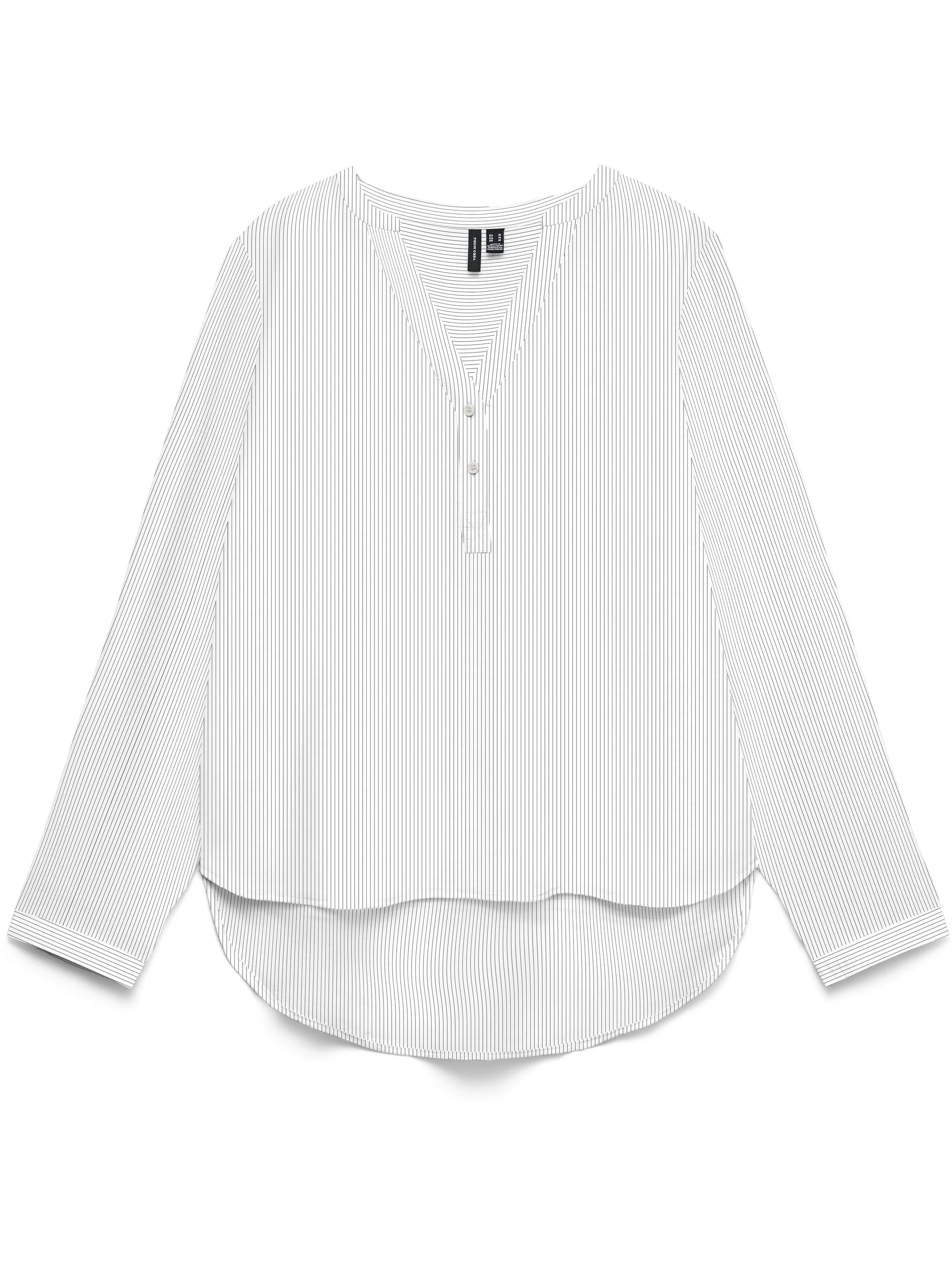 Vero Moda 10340684 VMKAJA LS V-NECK FOLD Weiß 922151 175598002 1